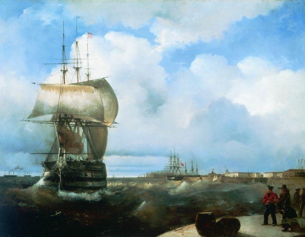 Grand raid à Cronstadt - Ivan Aïvazovski