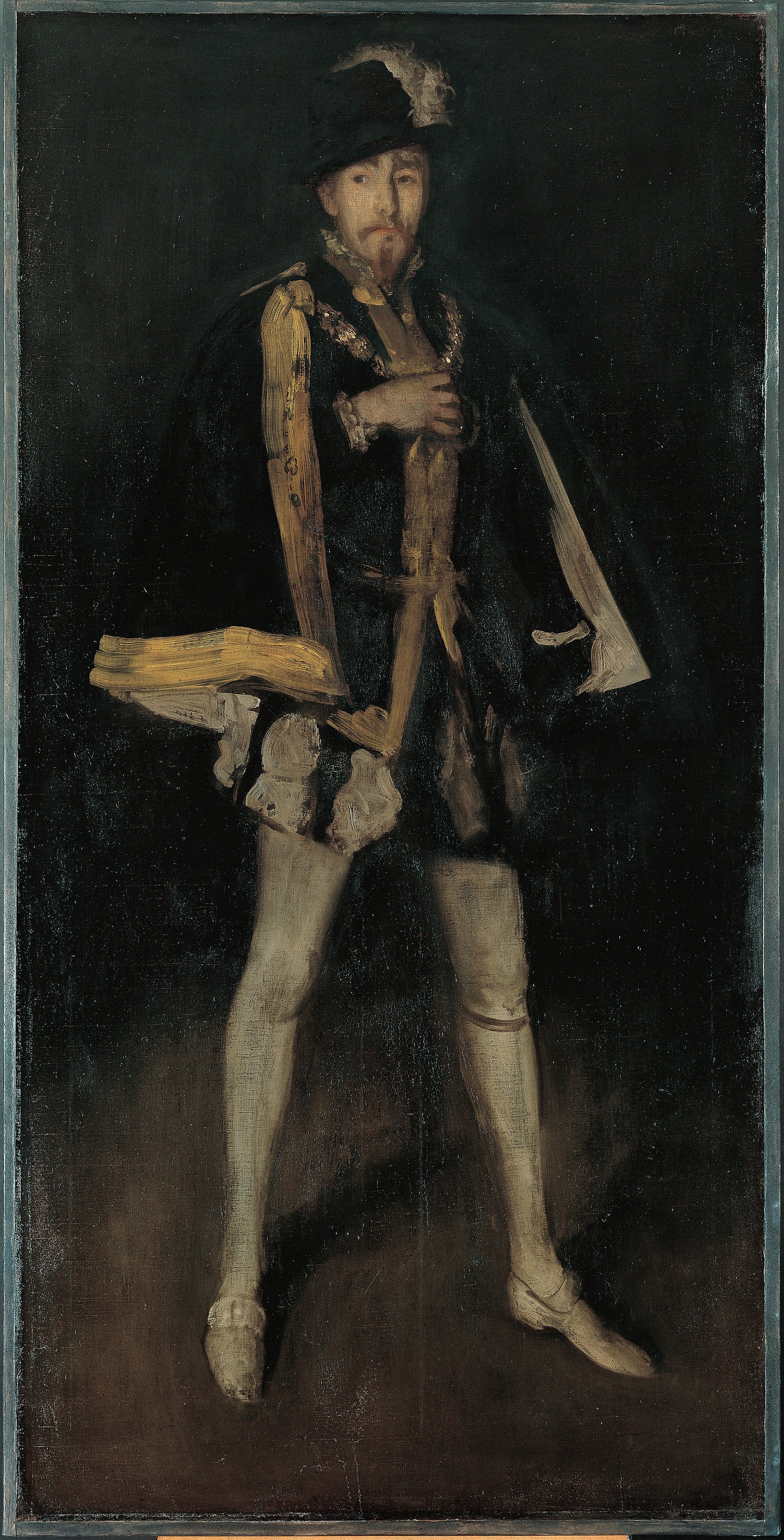Reproduction du tableau « Arrangement en noir, n° 3 : Sir Henry Irving dans le rôle de Philippe II d'Espagne - James Abbott McNeill Whistler » par Alpha Reproduction en peinture à l’huile