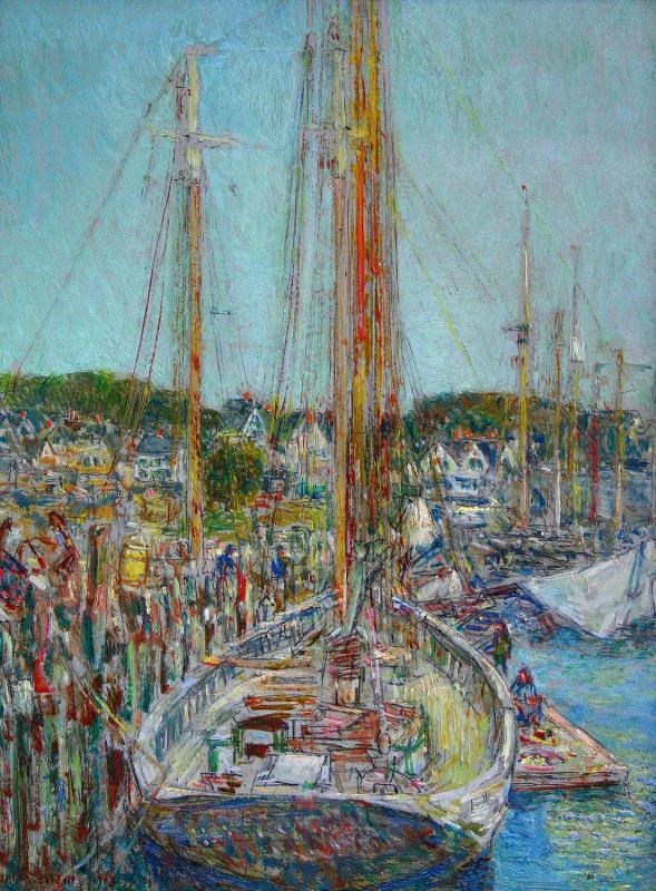 Débarcadère, Gloucester - Childe Hassam