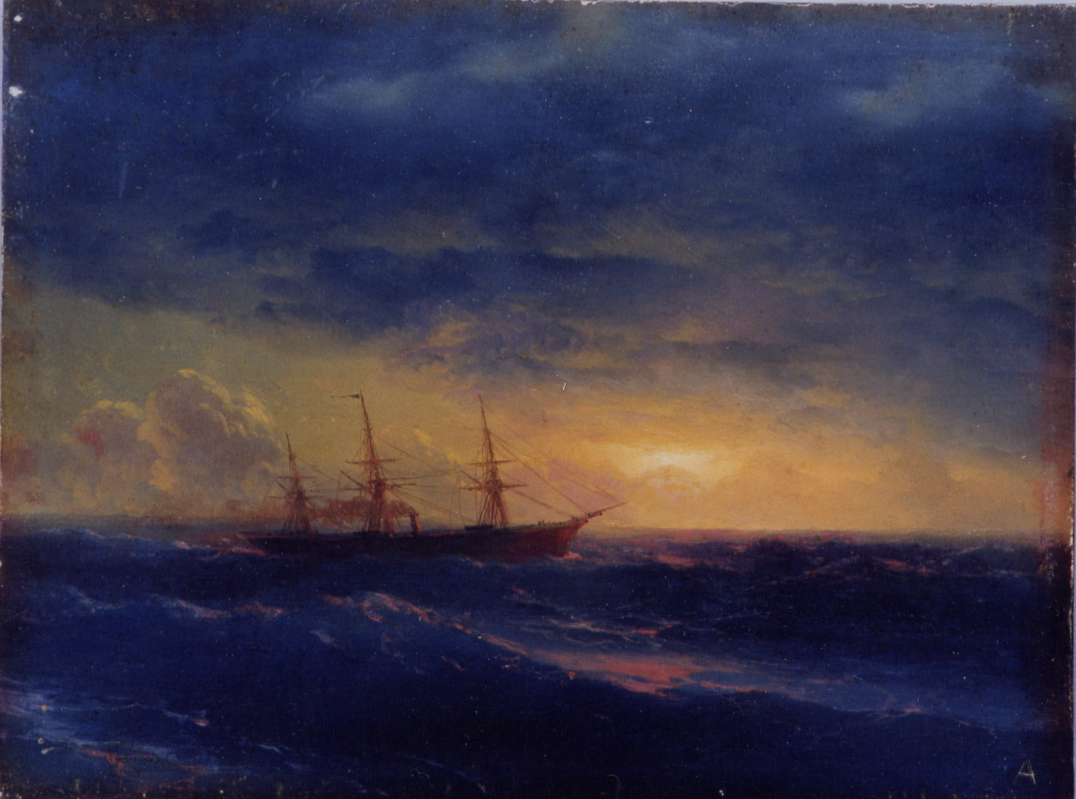 Croiseur en mer la nuit - Ivan Aïvazovski