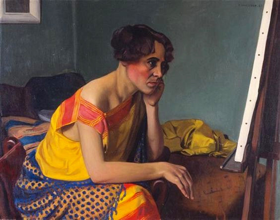 Femme au chevalet - Félix Vallotton