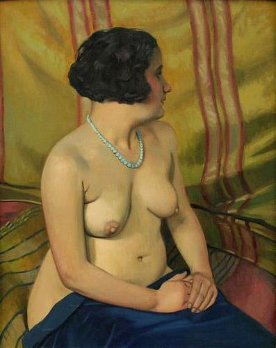 Femme au collier bleu - Félix Vallotton