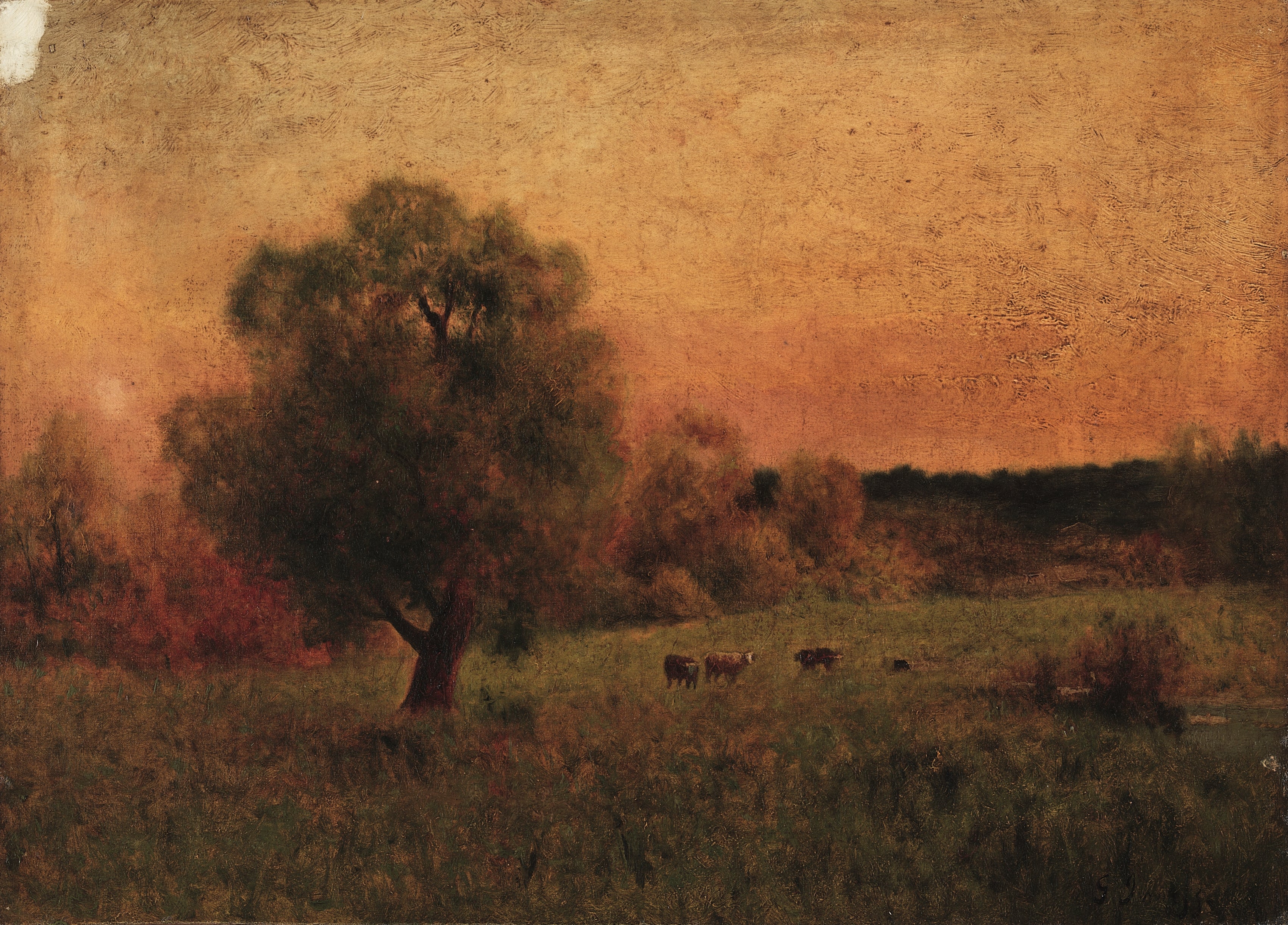 Vaches dans un champ - George Inness