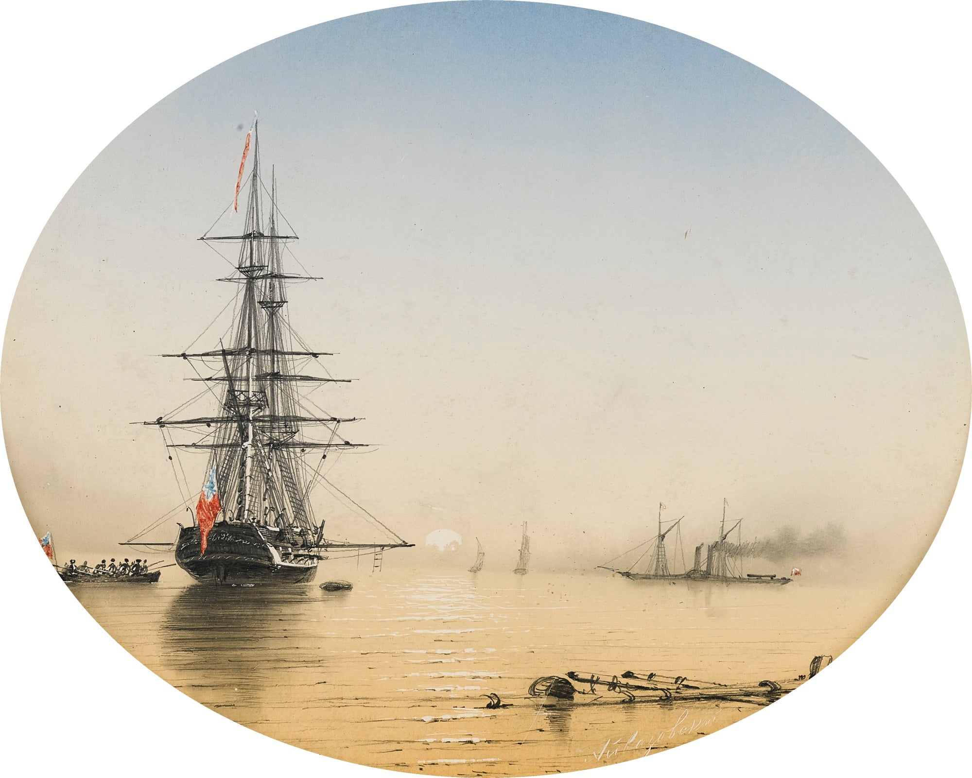 Scène de port - Ivan Aïvazovski