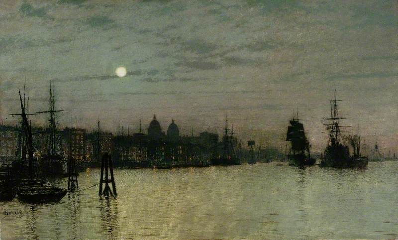 Greenwich, Demi-marée - John Atkinson Grimshaw