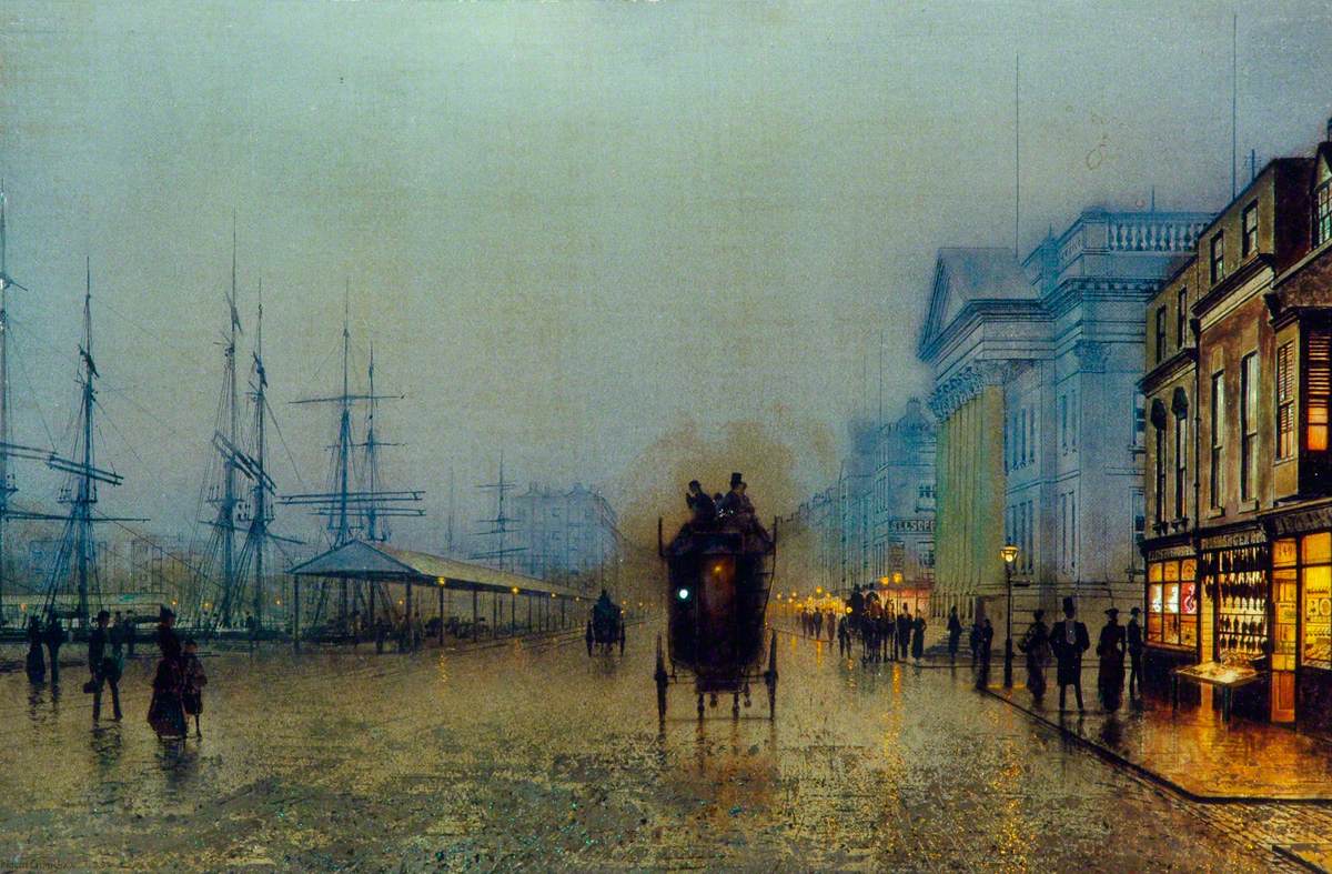 Les quais de Liverpool - John Atkinson Grimshaw