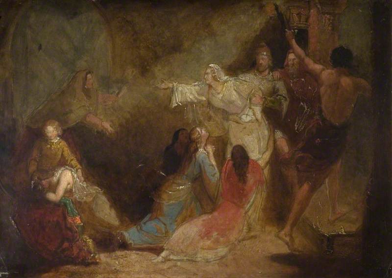 Elgiva saisie sur ordre de l'archevêque Odon - John Everett Millais