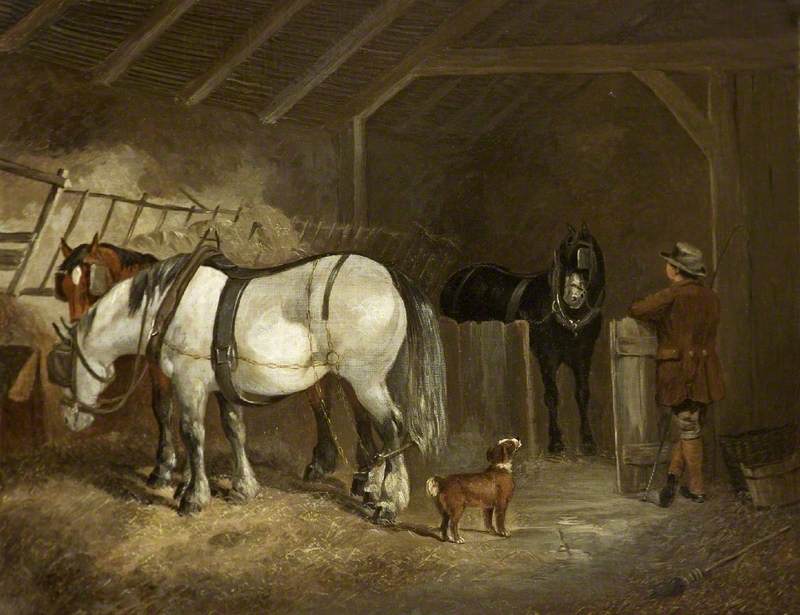 Un intérieur stable - John Frederick Herring, Sr.