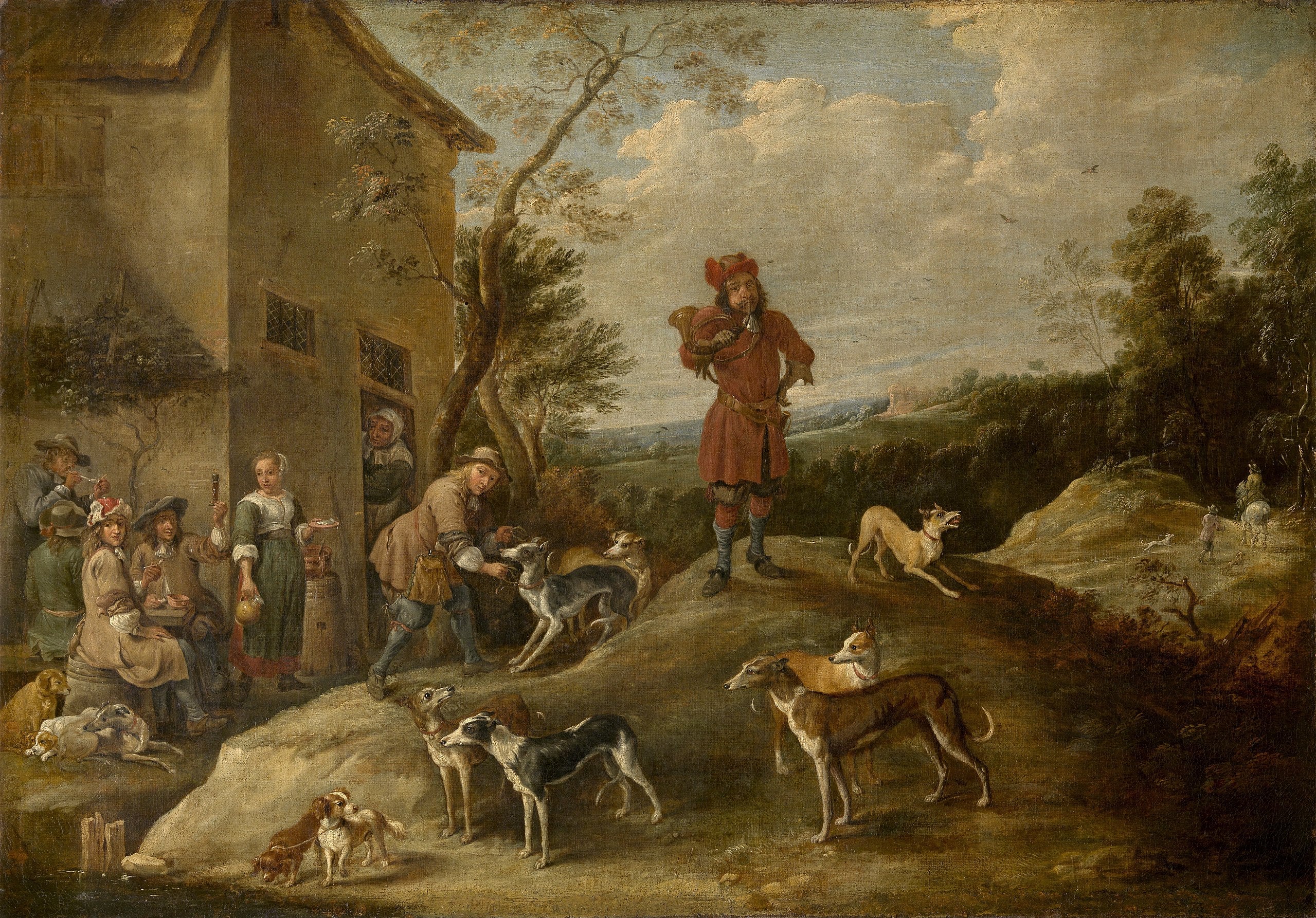 Chasseurs au repos - David Teniers le Jeune