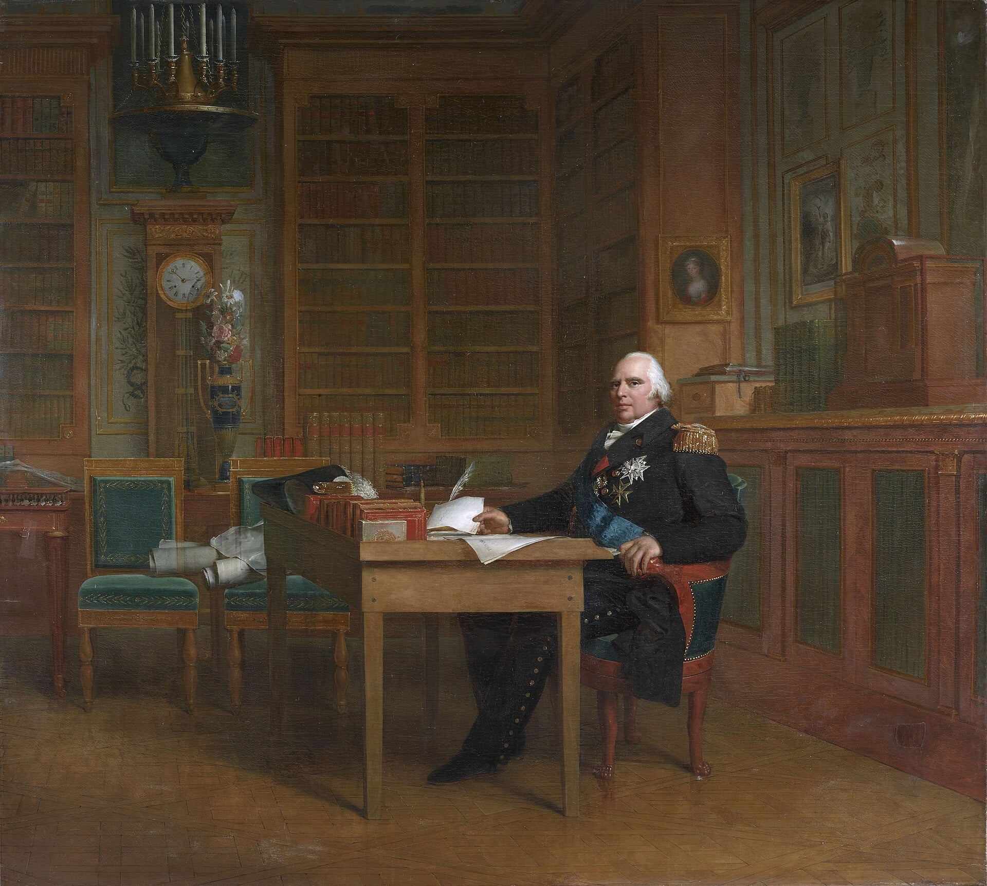 Le roi Louis XVIII dans son cabinet de travail des Tuileries - François Gérard