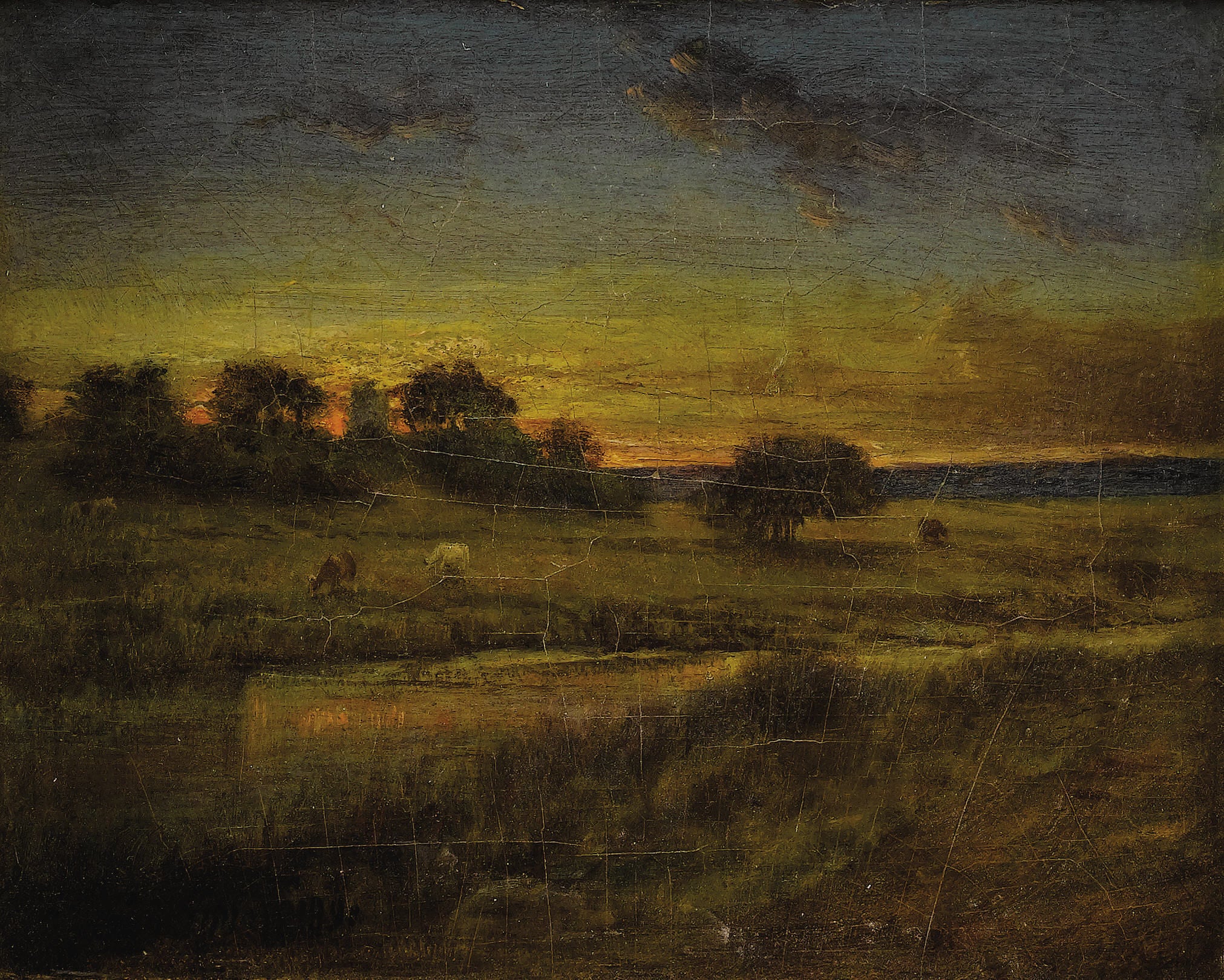 Pâturage à l'aube - George Inness