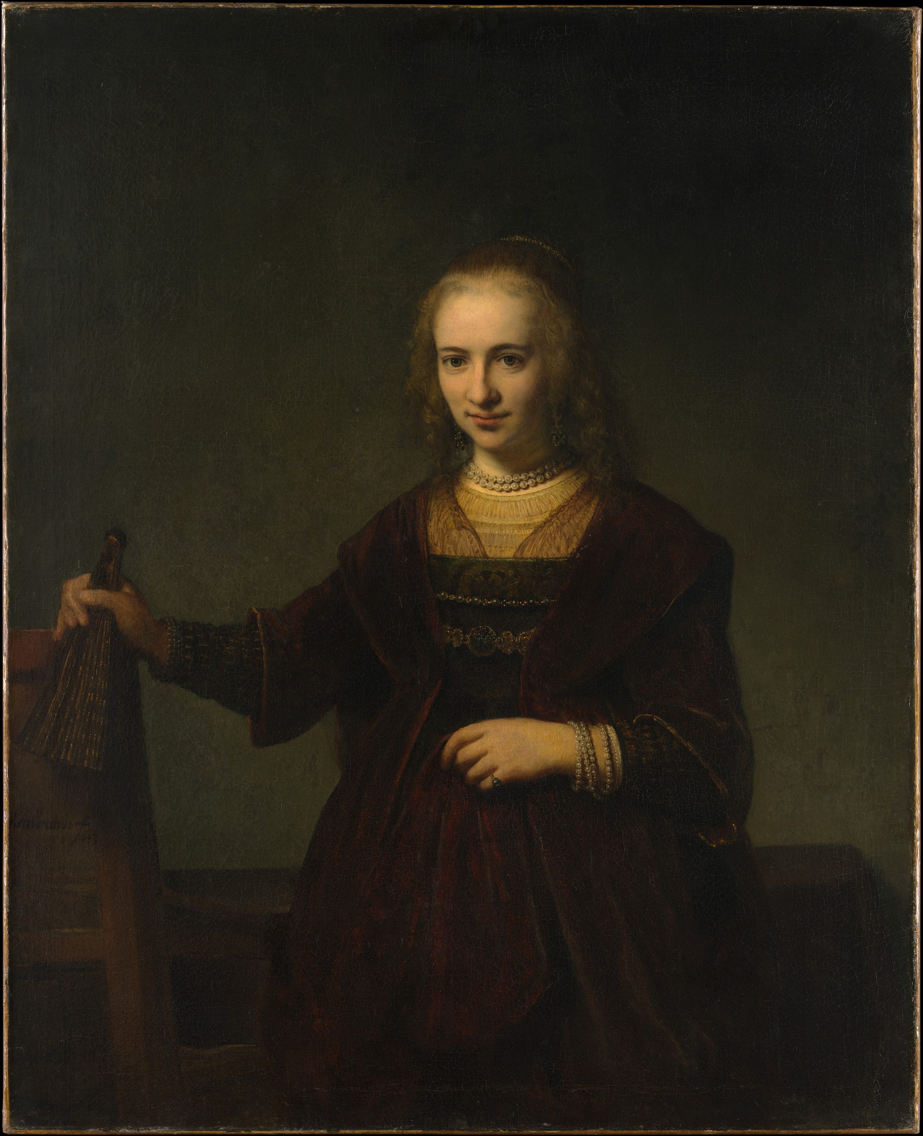 Reproduction du tableau « Portrait de femme - Rembrandt » par Alpha Reproduction en peinture à l’huile