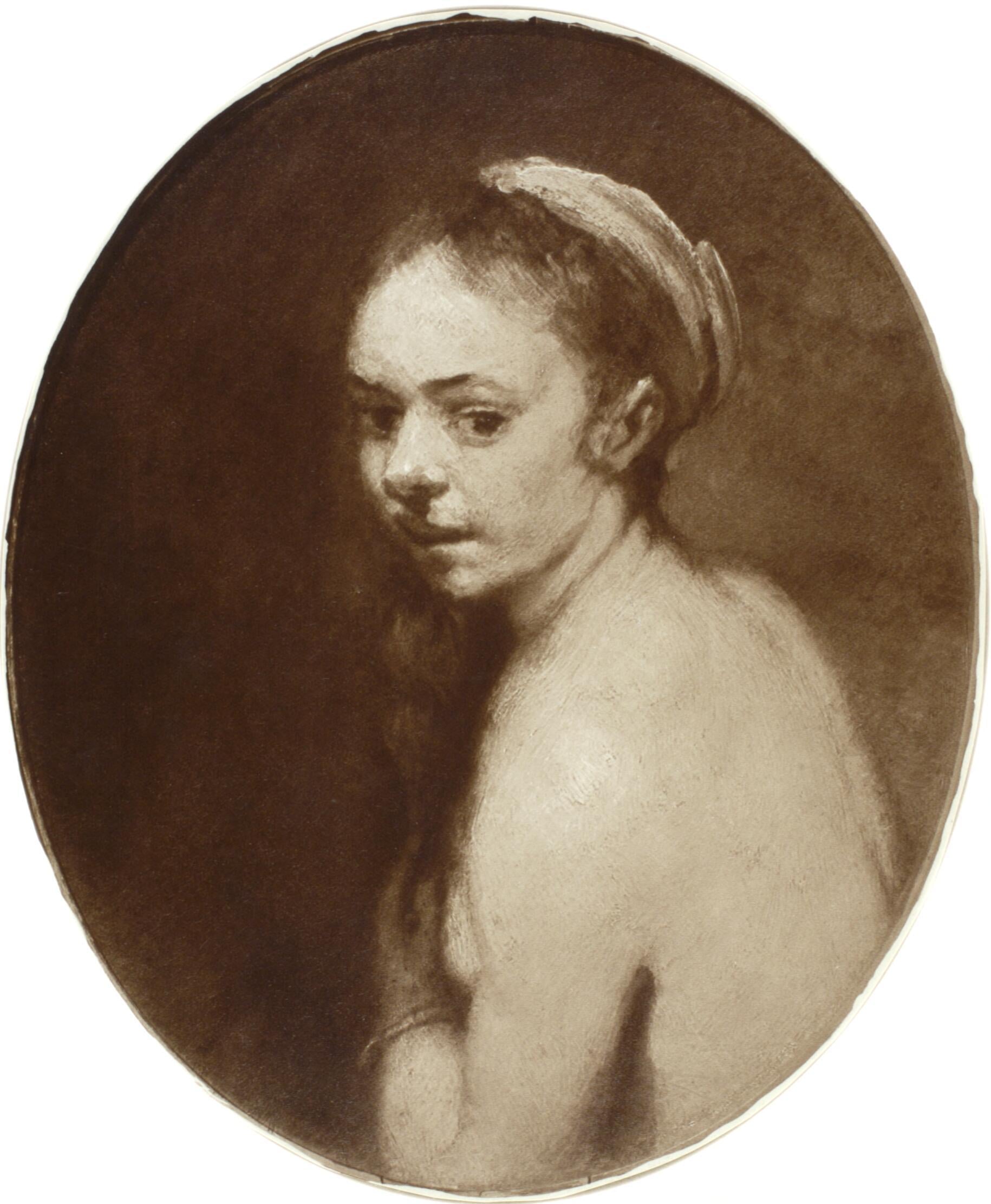Reproduction du tableau « Étude de Suzanne au bain - Rembrandt » par Alpha Reproduction en peinture à l’huile