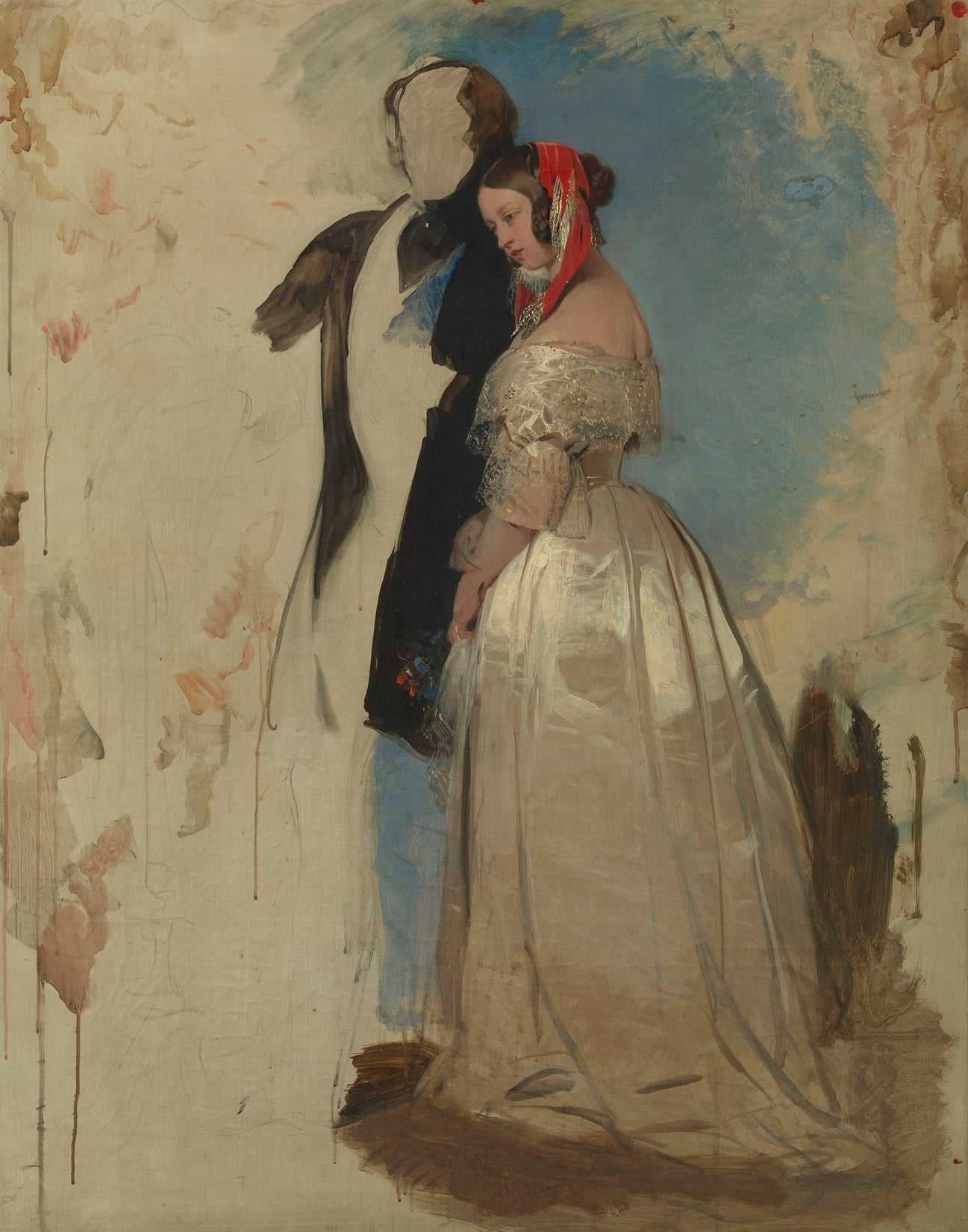 La reine Victoria et le prince Albert : étude pour « Le château de Windsor à l'époque moderne » - Edwin Henry Landseer
