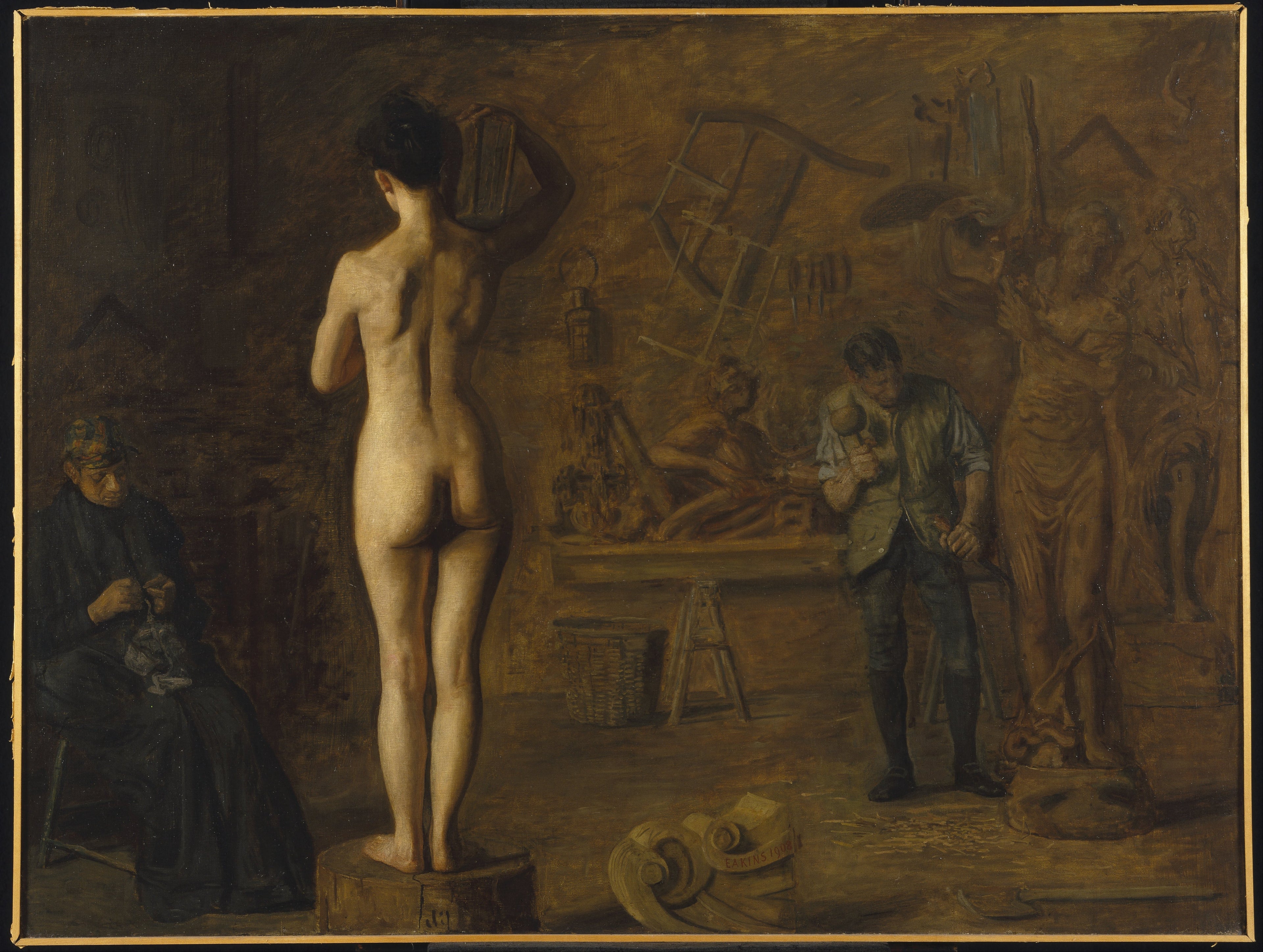 William Rush sculptant sa figure allégorique de la rivière Schuylkill - Thomas Eakins