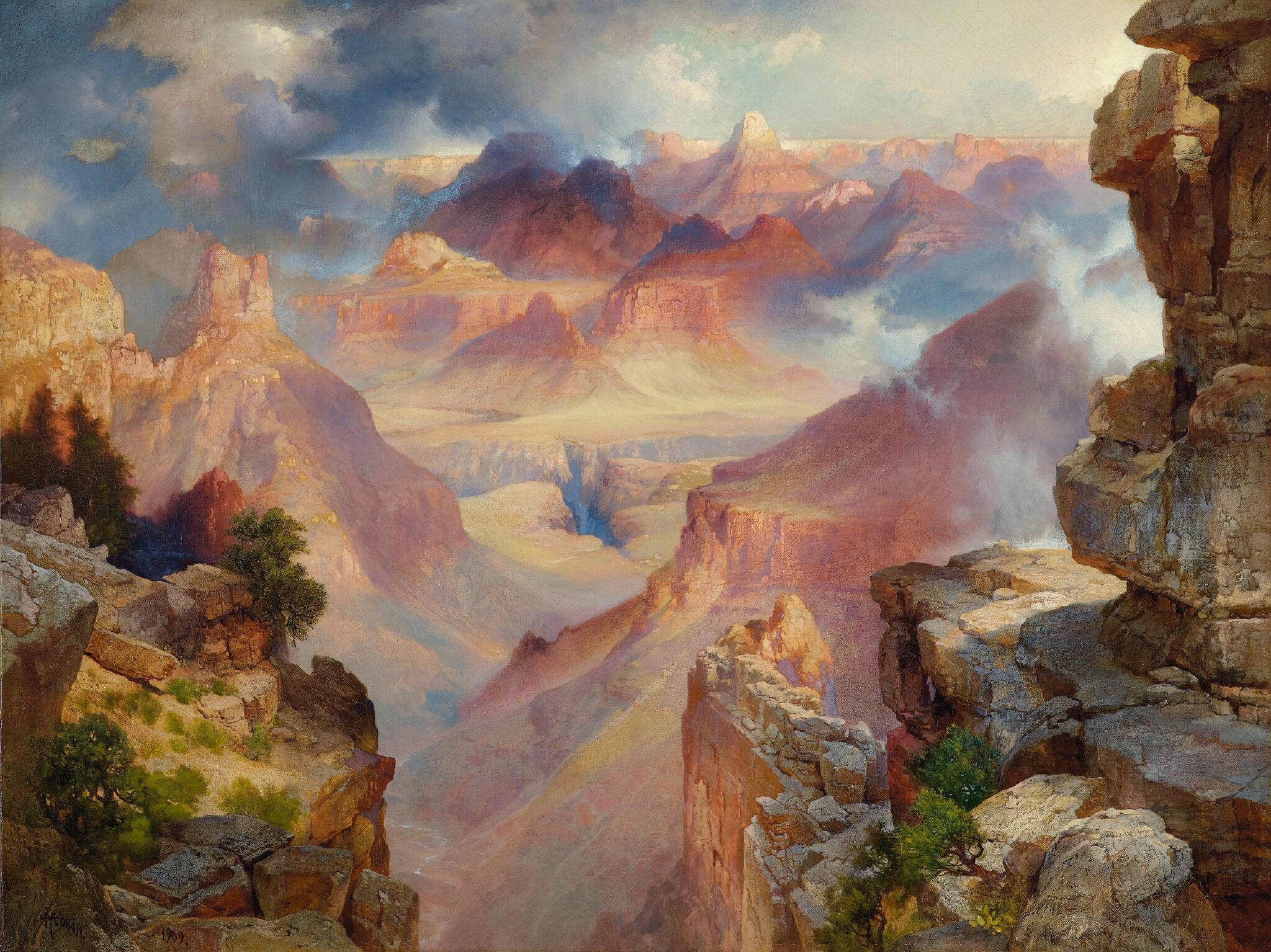 Grand Canyon de l'Arizona au coucher du soleil - Thomas Moran