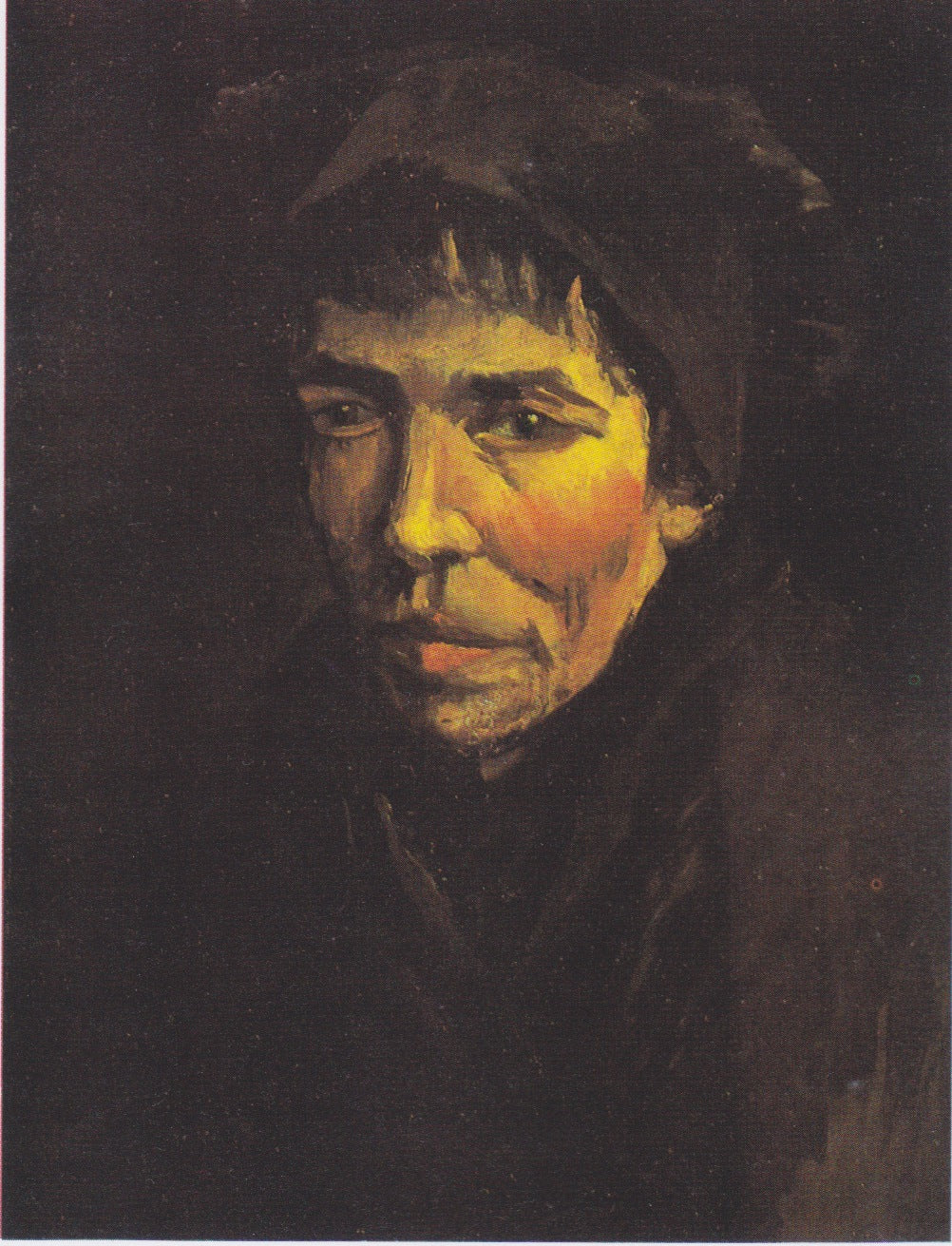 Reproduction du tableau « Tête de paysanne au bonnet noir - Vincent van Gogh » par Alpha Reproduction en peinture à l’huile