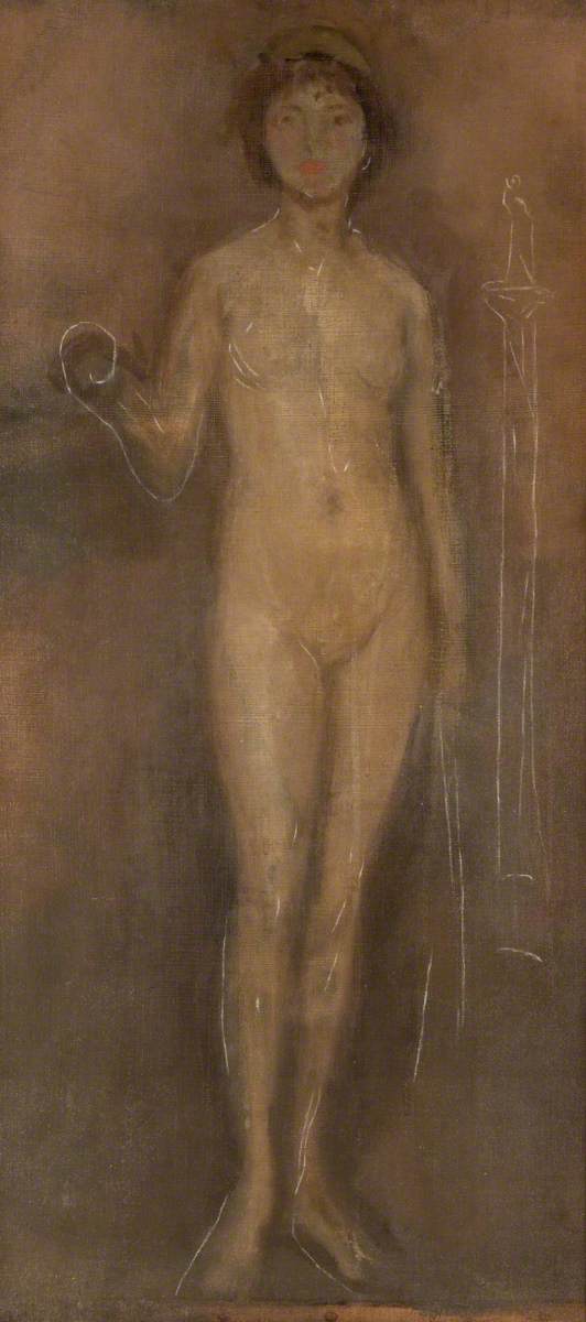 Reproduction du tableau « Étude du nu - James Abbott McNeill Whistler » par Alpha Reproduction en peinture à l’huile