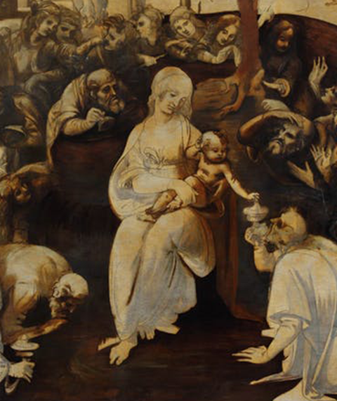 L’Adoration des Mages de Léonard de Vinci, œuvre inachevée