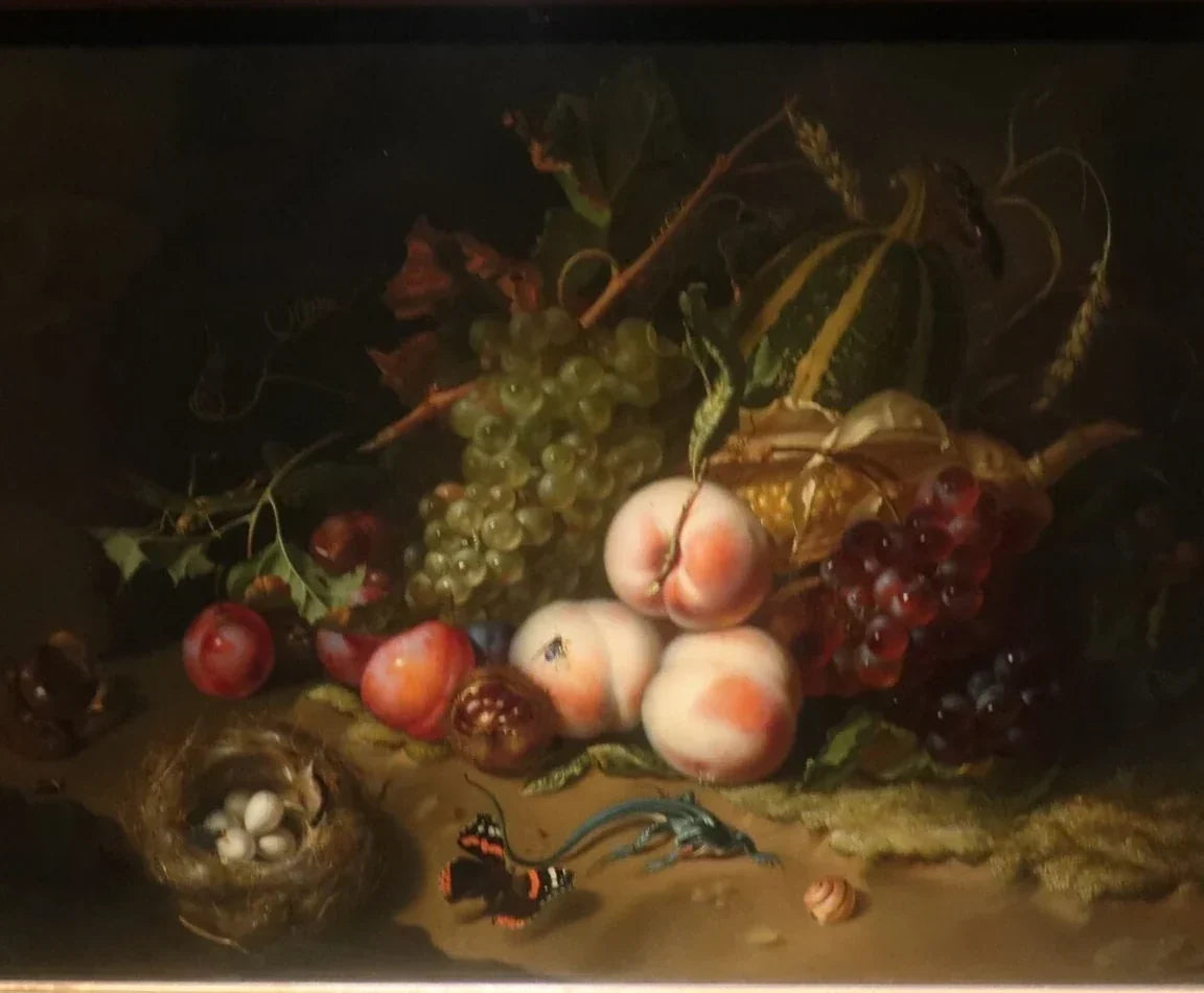 Nature morte aux fruits et aux insectes, peinture de Rachel Ruysch