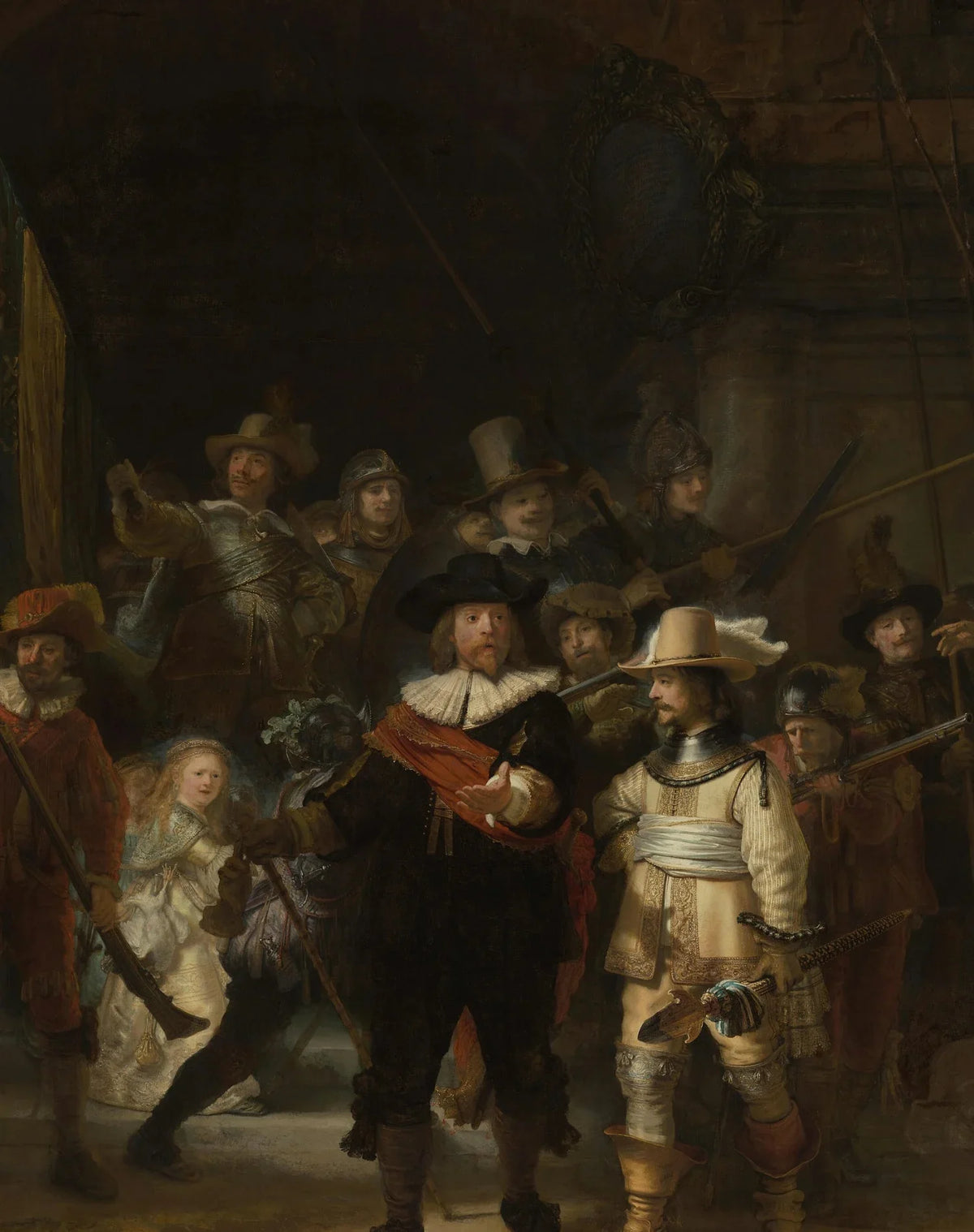 La jeune fille dorée de La Ronde de nuit de Rembrandt