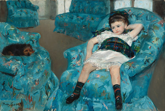 🪑 青い椅子の少女 – メアリー・カサット (1878)