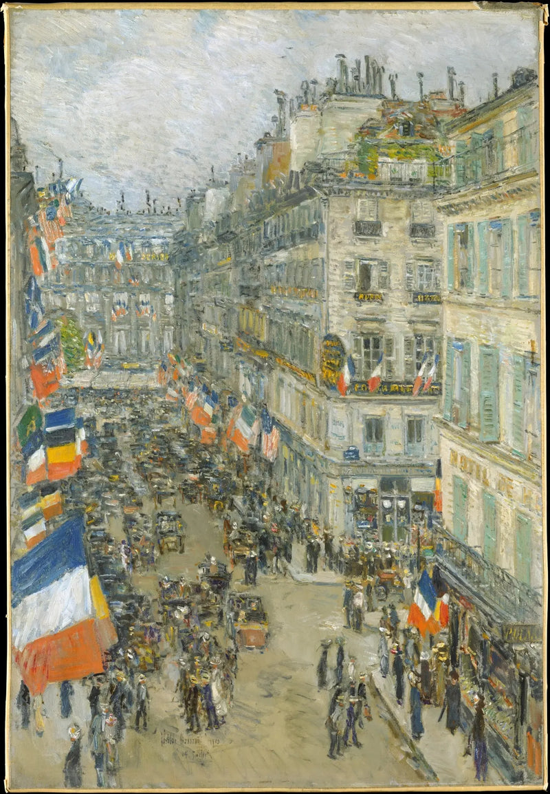 14 juillet、ルー・ダノウ通り、1910年 - チルド・ハッサム

Source:
14 juillet, rue Daunou, 1910 - Childe Hassam
