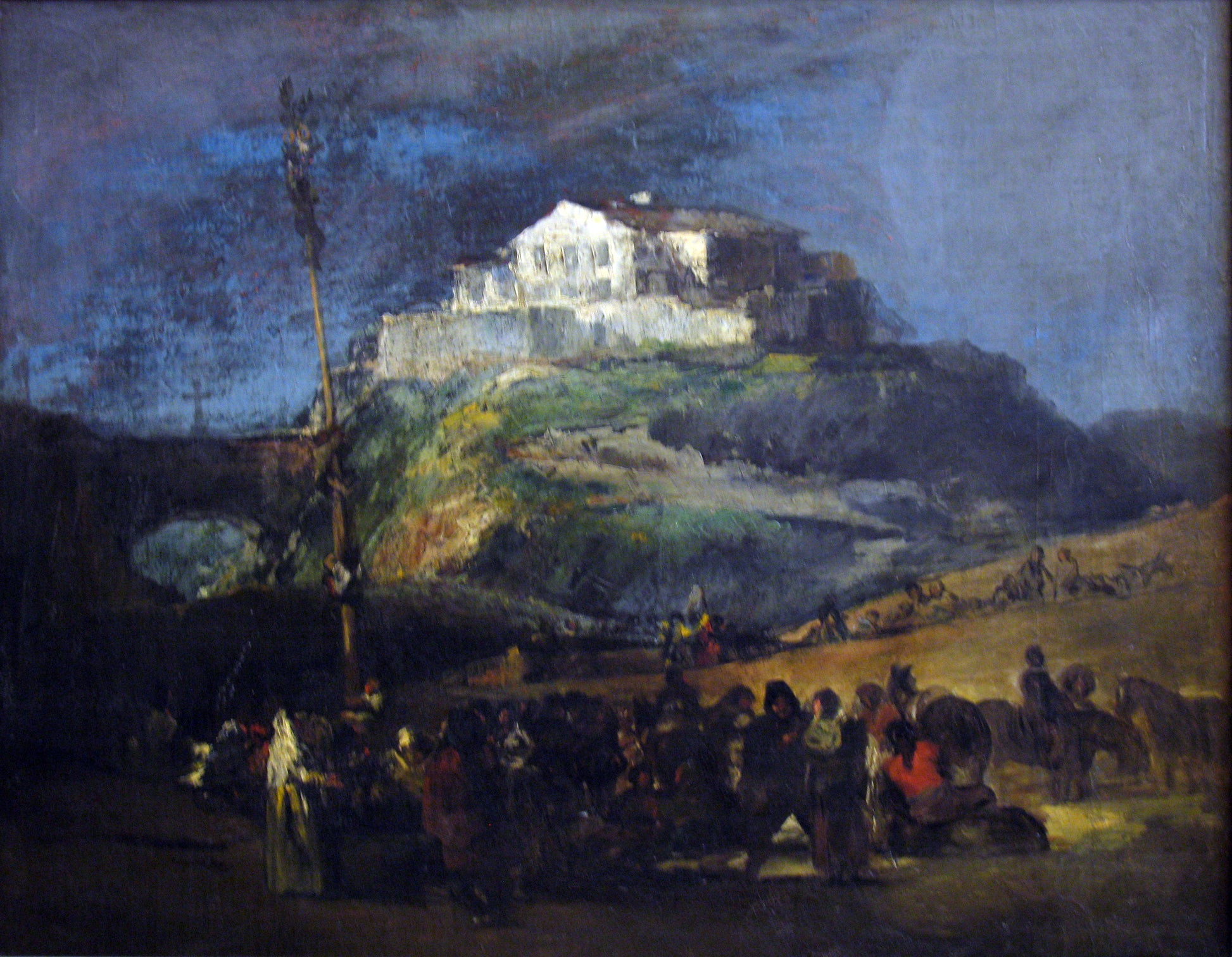 Reproduction du tableau « Le mât de mai - Francisco de Goya » par Alpha Reproduction en peinture à l’huile