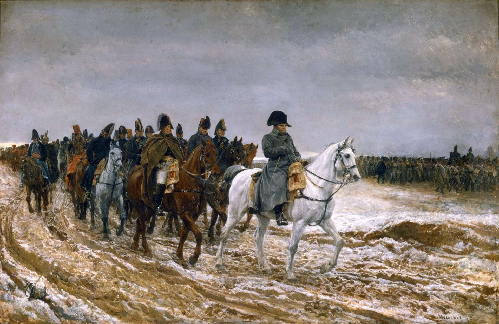 1814, La Campagne de France - Ernest Meissonier image 1 reproduction réalisée par Alpha Reproduction