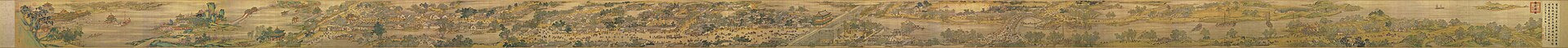 Le long de la rivière pendant la fête de Qingming, Zhang Zeduan, début du XIIe siècle — peinture chinoise