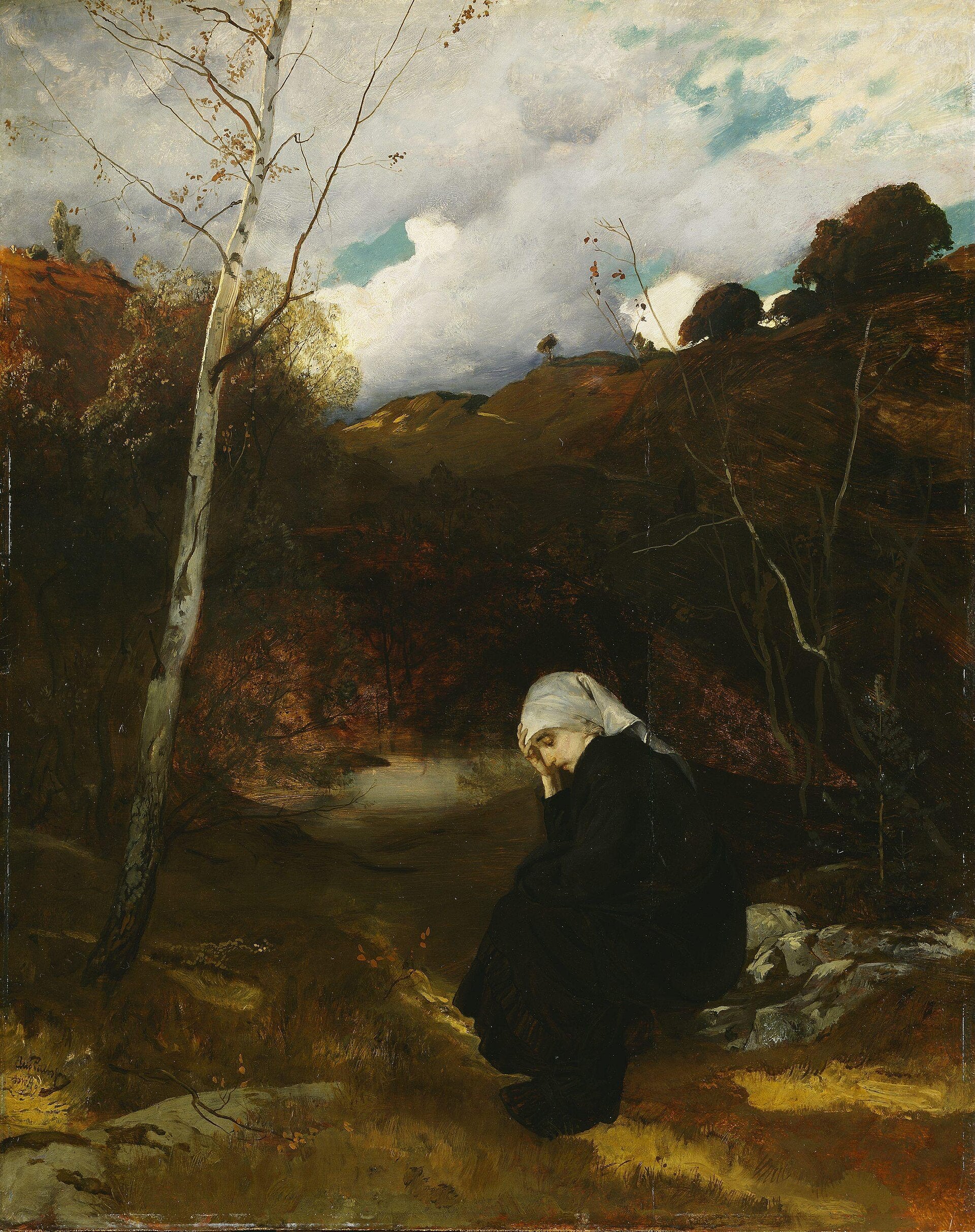 Andante. Soir d’automne à Ask, Eilif Peterssen, 1879, peinture à l’huile