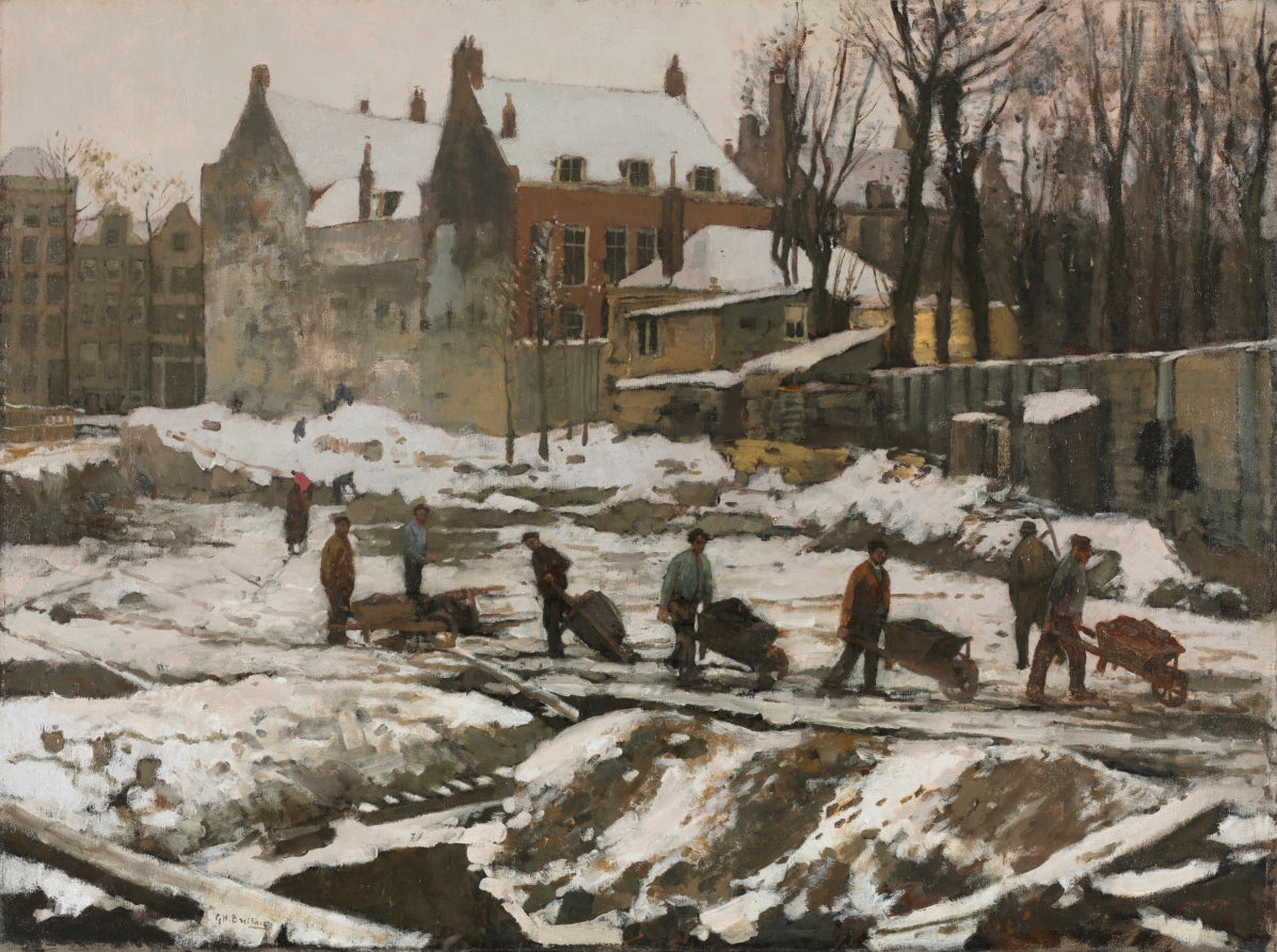 Construction à Amsterdam - George Hendrik Breitner