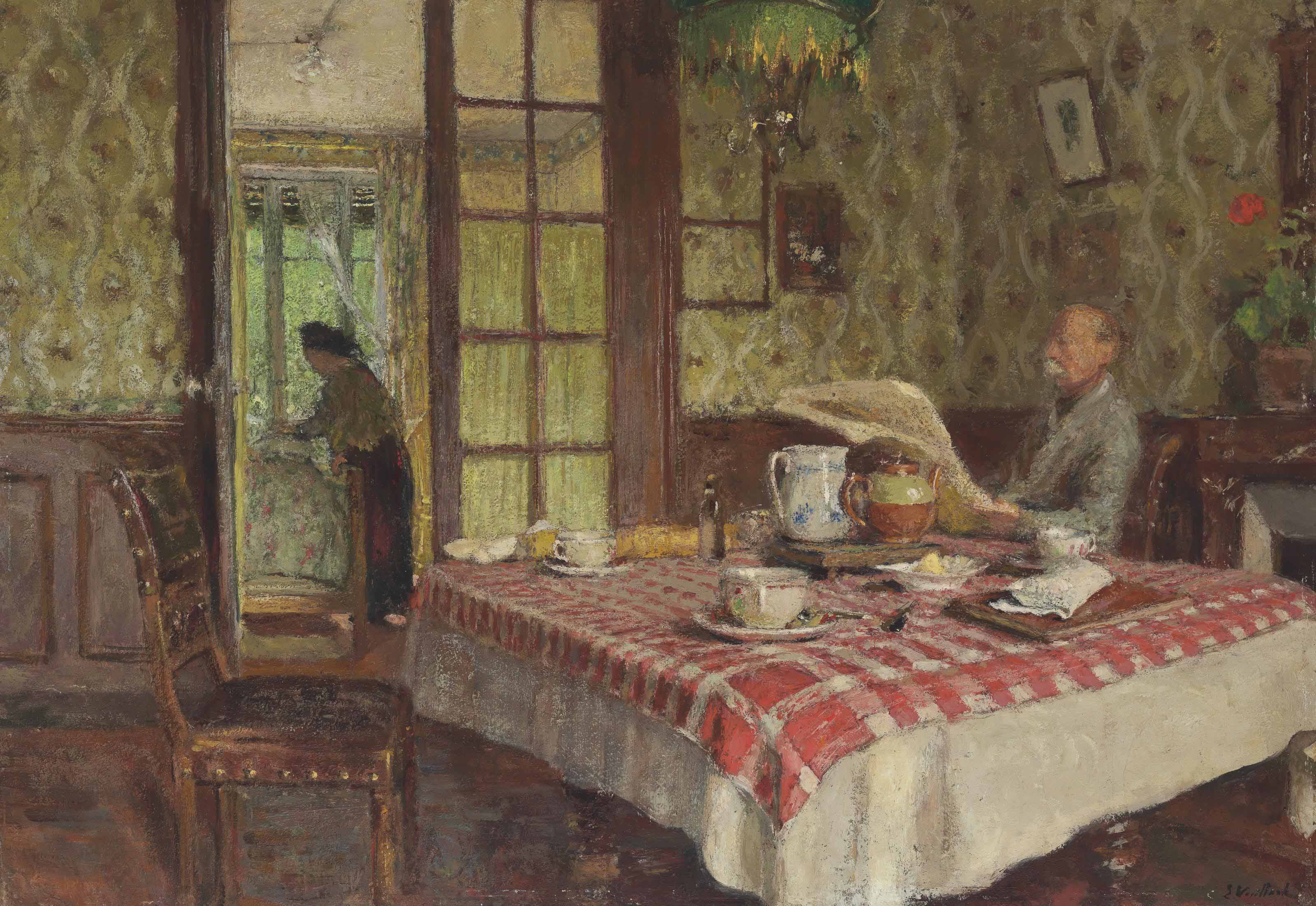 La lecture dans la salle à manger, Vaucresson - Édouard Vuillard