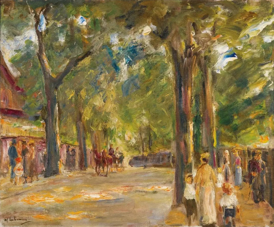 Personnages sur la Grosse Seestrasse à Wannsee - Max Liebermann - Alpha Reproduction