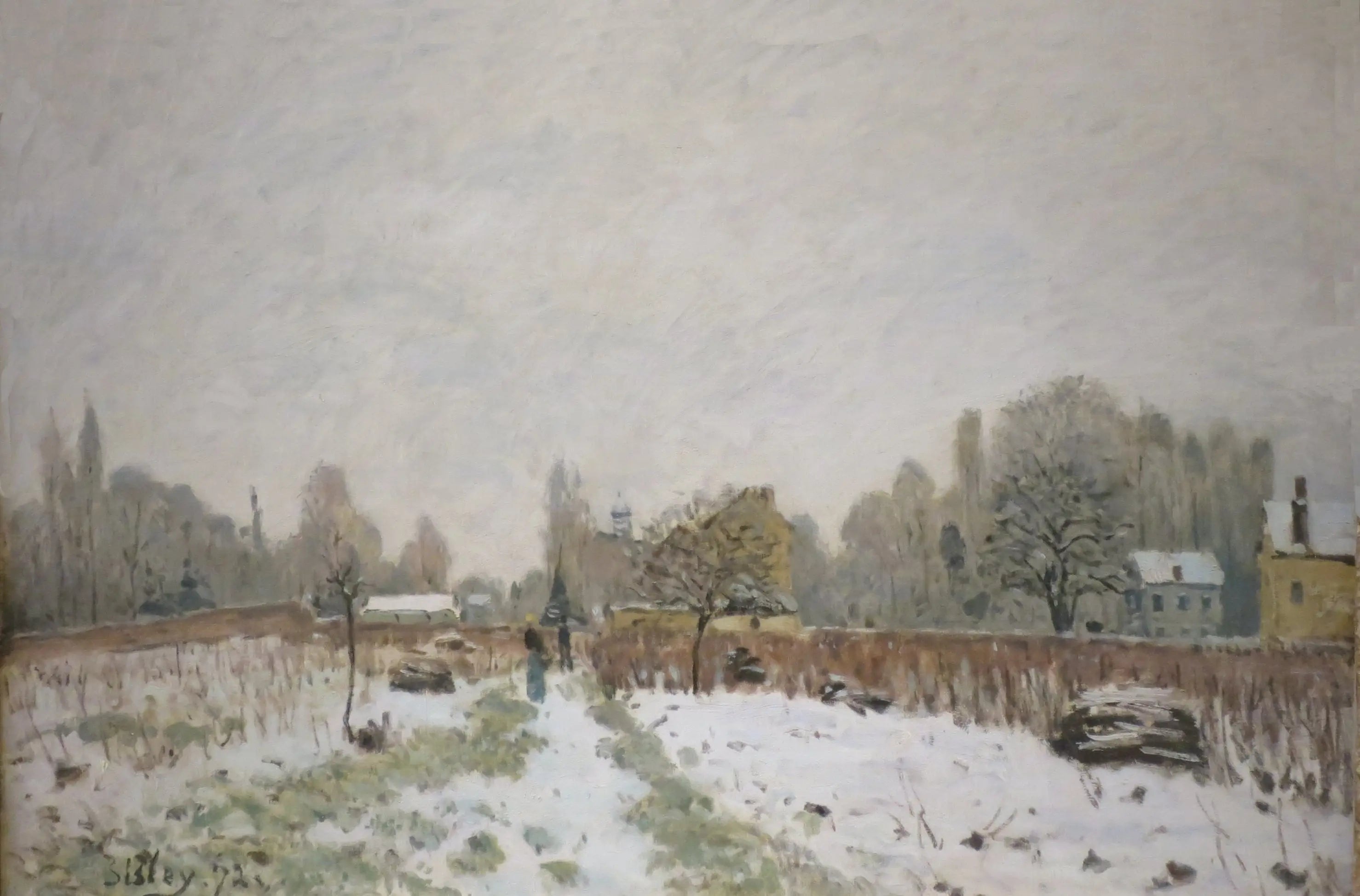 Reproduction du tableau « Louveciennes sous la neige - Alfred Sisley » par Alpha Reproduction en peinture à l’huile