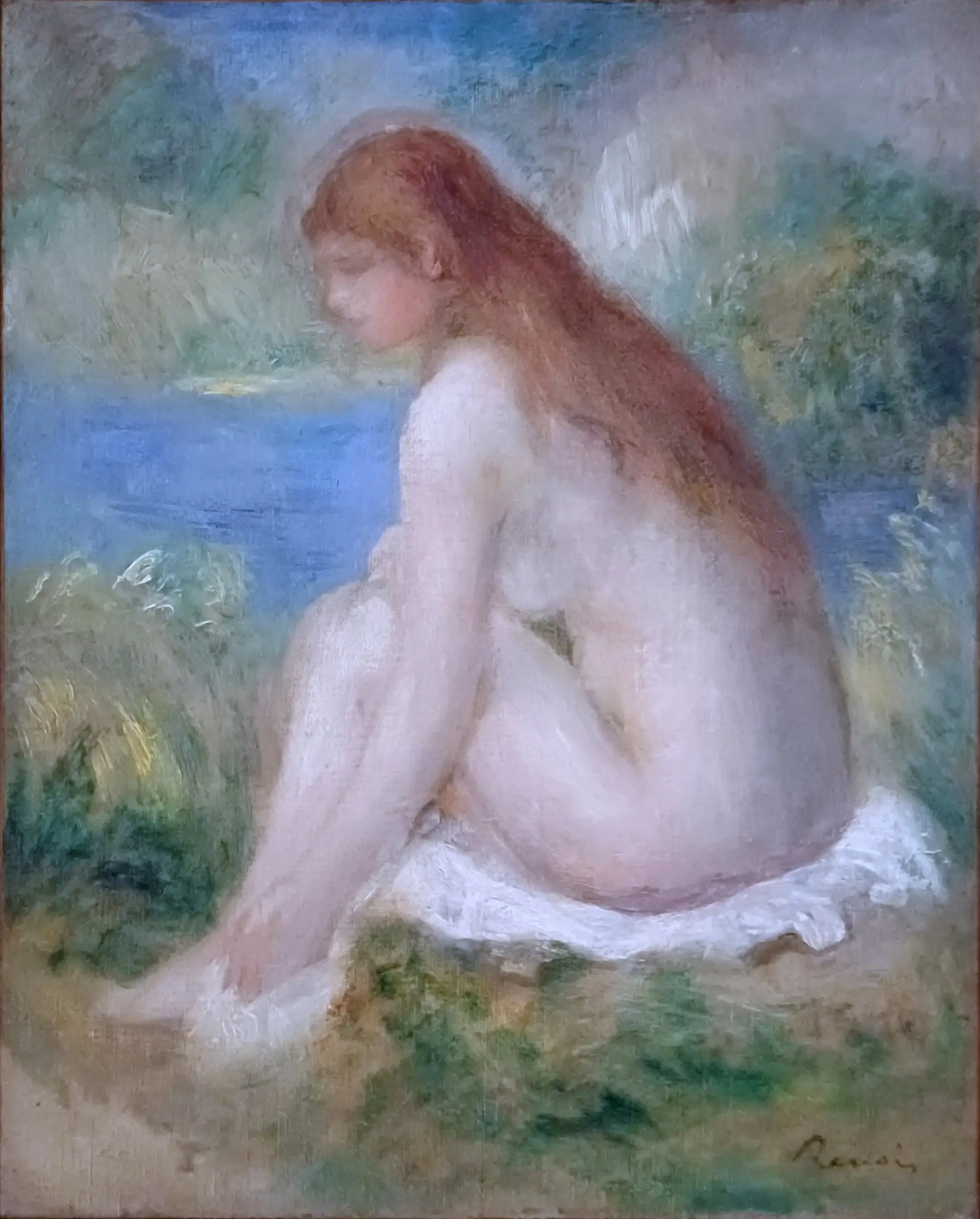 Reproduction du tableau « Femme nue assise - Pierre-Auguste Renoir » par Alpha Reproduction en peinture à l’huile