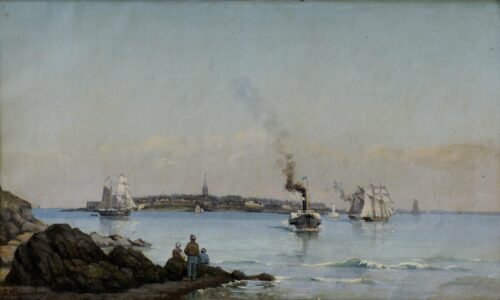Marine de la côte danoise, Ioannis Altamouras, date non précisée, Oil on canvas