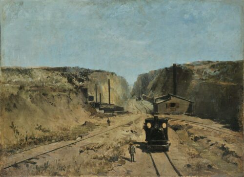 Le Passage de l’isthme de Corinthe, Konstantinos Volanakis, date non précisée, Oil on canvas
