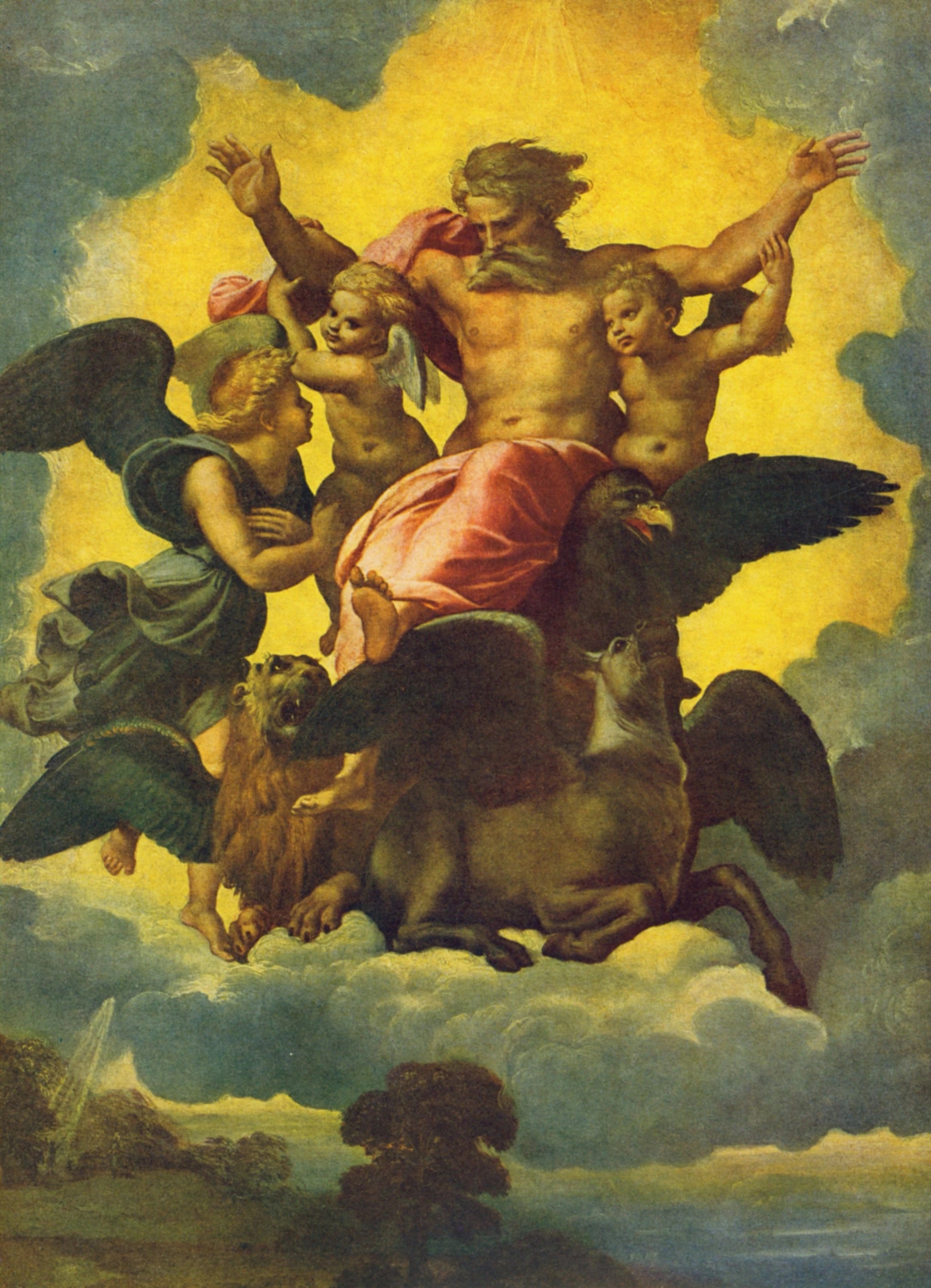La Vision d'Ézéchiel - Raphaël Sanzio - Réproduction huile sur toile