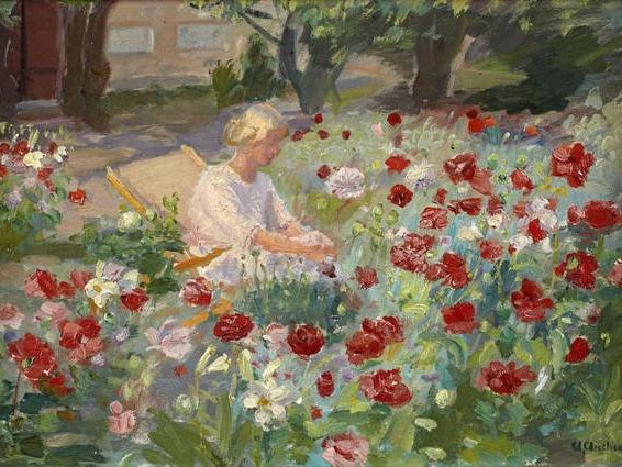 Jeune femme parmi les coquelicots - Anna Ancher