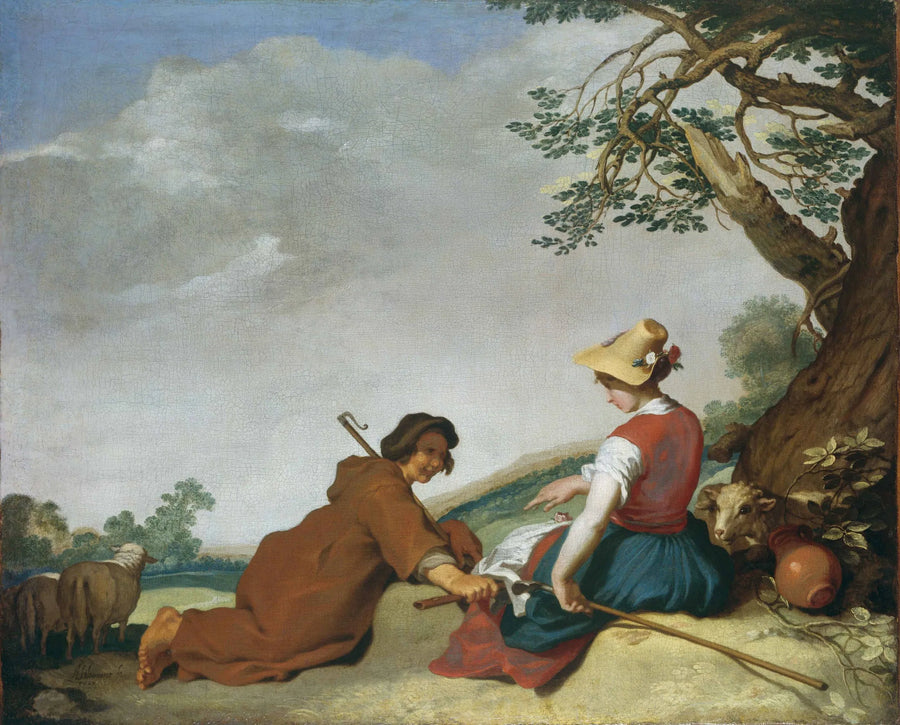 Scène pastorale - Abraham Bloemaert image 1 copie de tableau peinte à la main