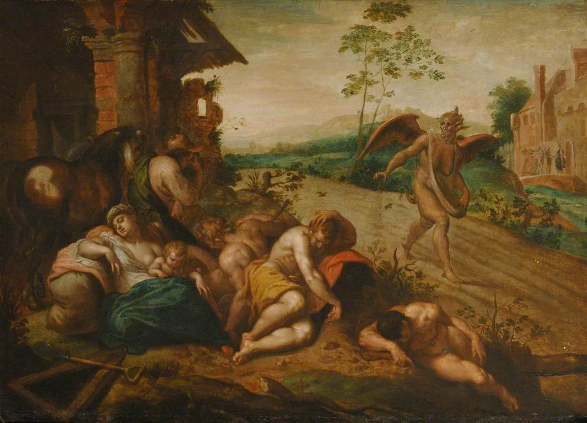Le diable semant l'ivraie - Abraham Bloemaert image 1 copie de tableau peinte à la main