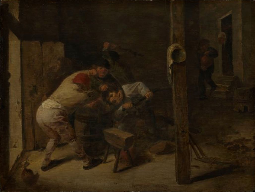 Bagarre entre paysans - Adriaen Brouwer