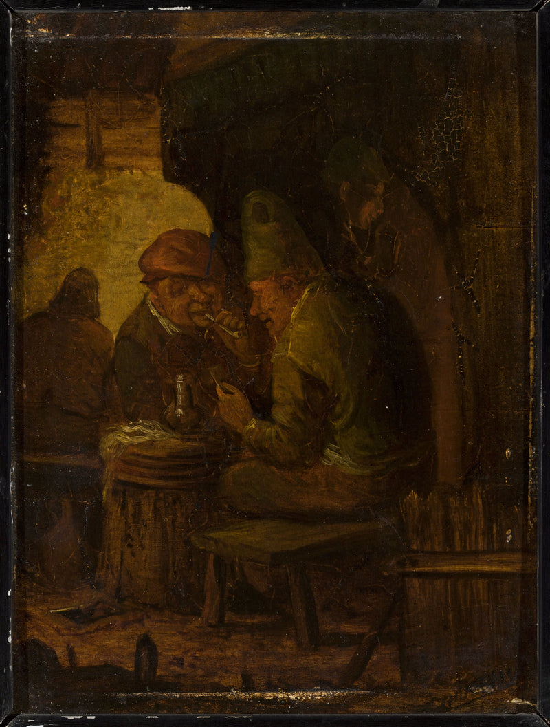 Des fumeurs dans une taverne - Adriaen Brouwer