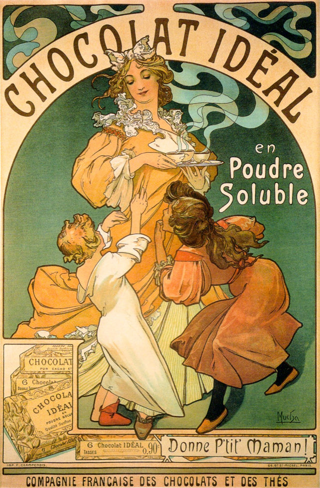 理想的なチョコレート - Alphonse Mucha