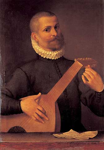 Portrait d'un luthiste - Agostino Carracci