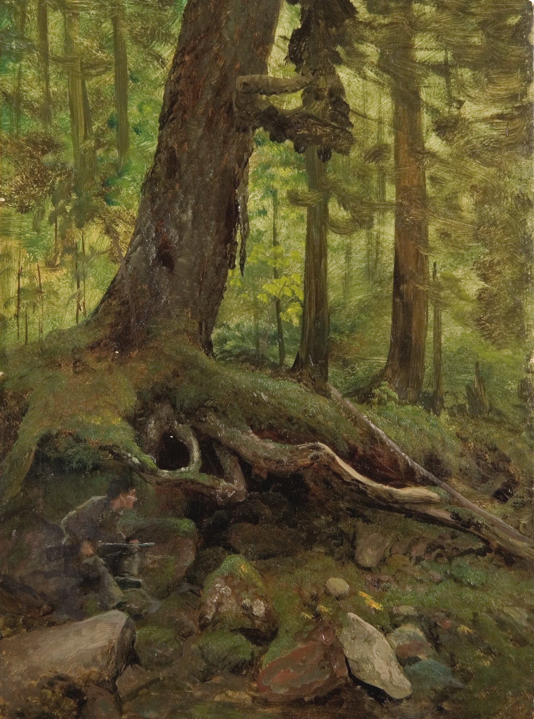 Chasseur dans les Montagnes Blanches près de Glen House - Albert Bierstadt