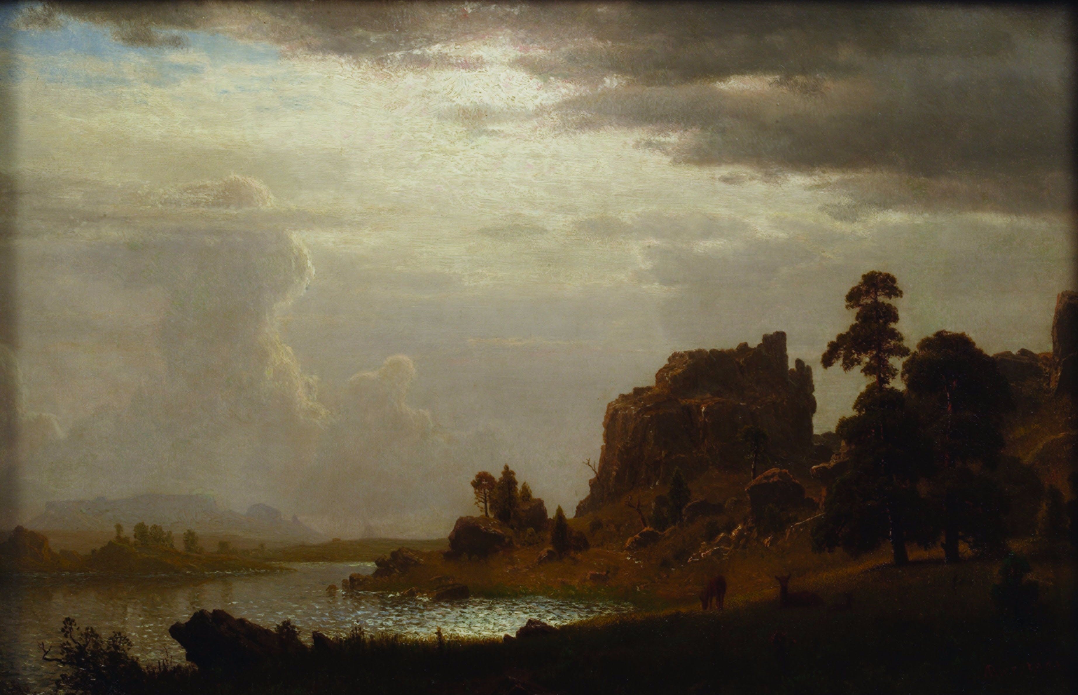 Sur le Sweetwater près de la Porte du Diable - Albert Bierstadt