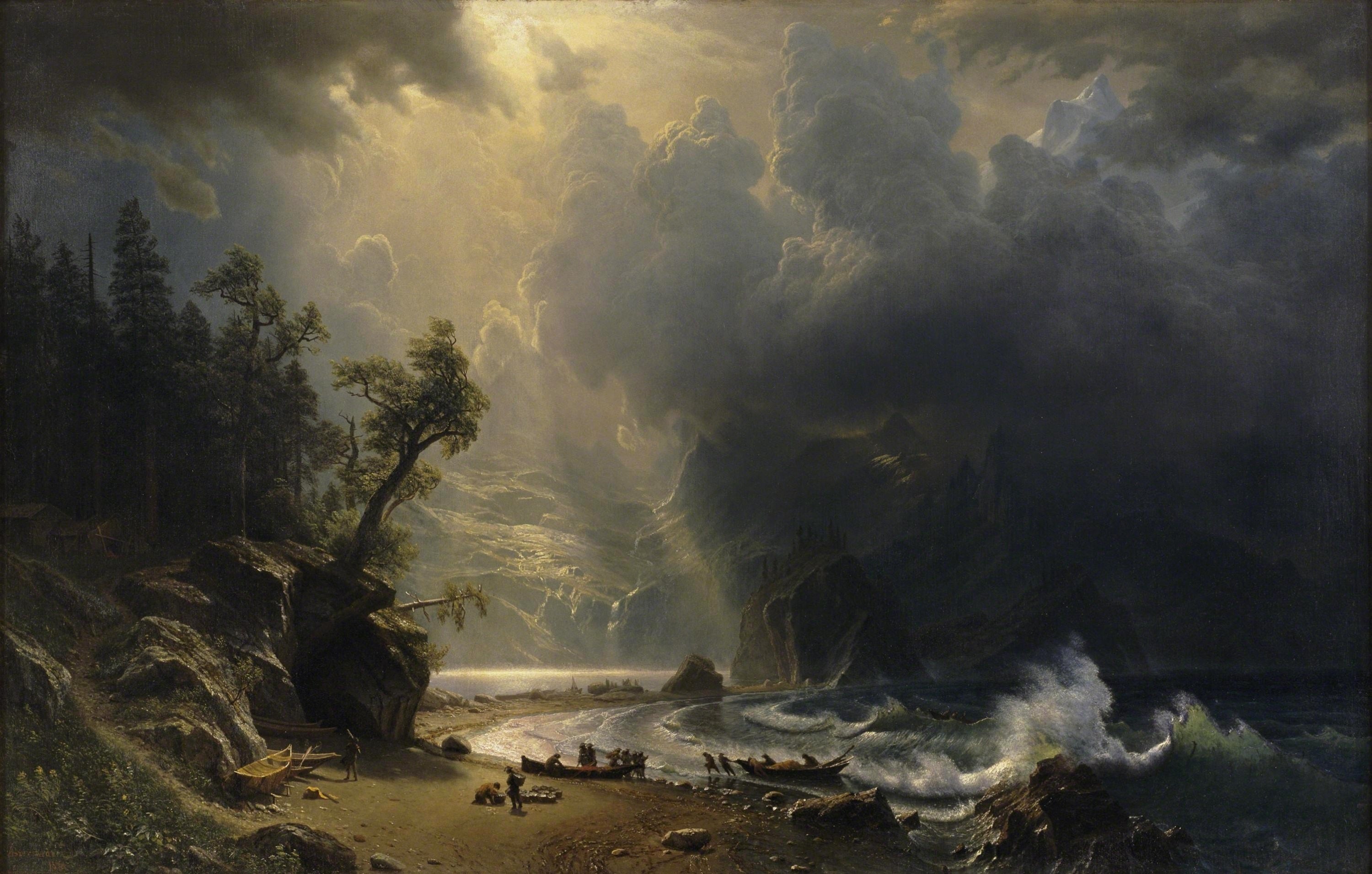 Puget Sound sur la côte Pacifique - Albert Bierstadt