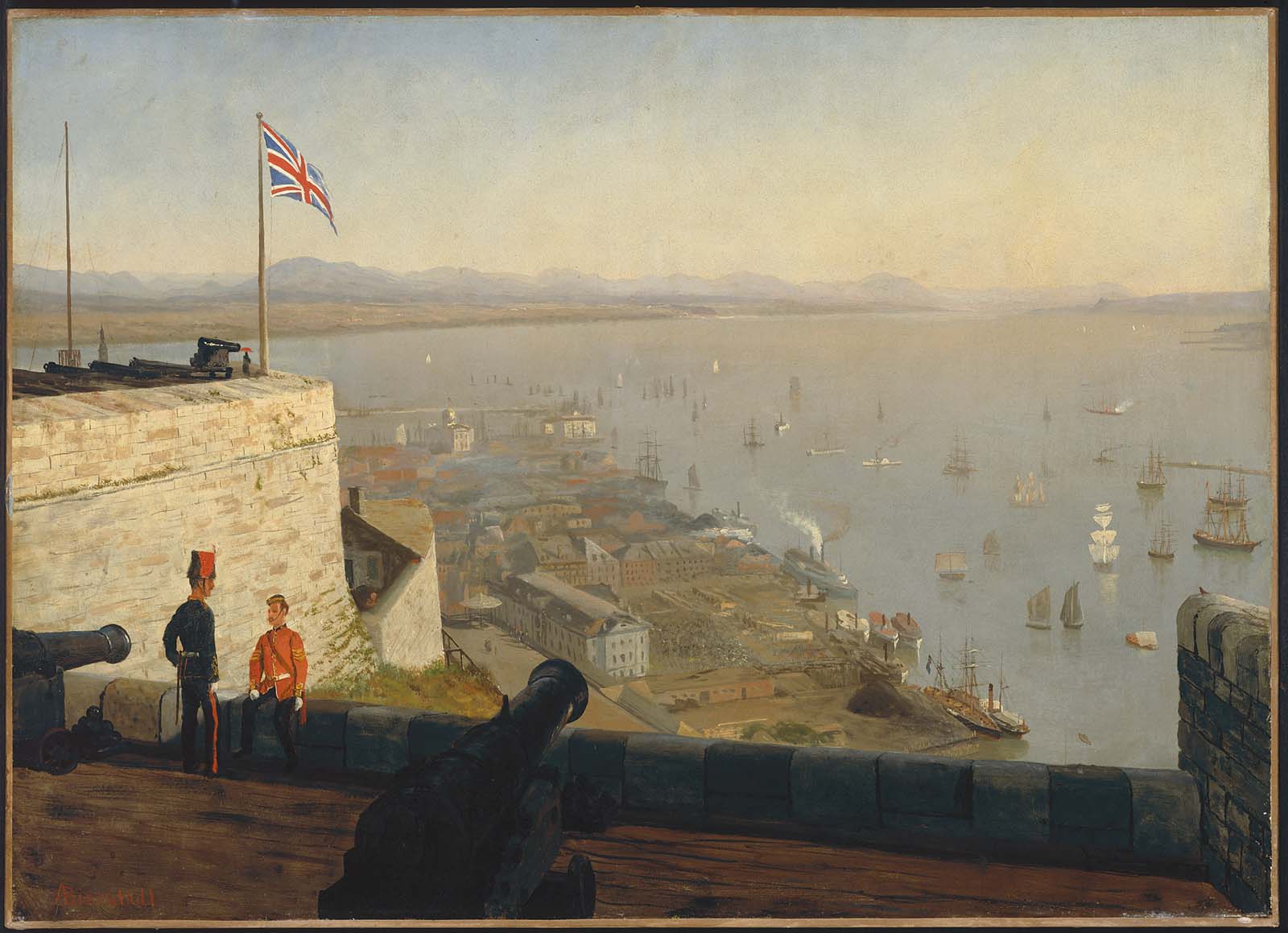 Fleuve Saint-Laurent, depuis la Citadelle, Québec - Albert Bierstadt